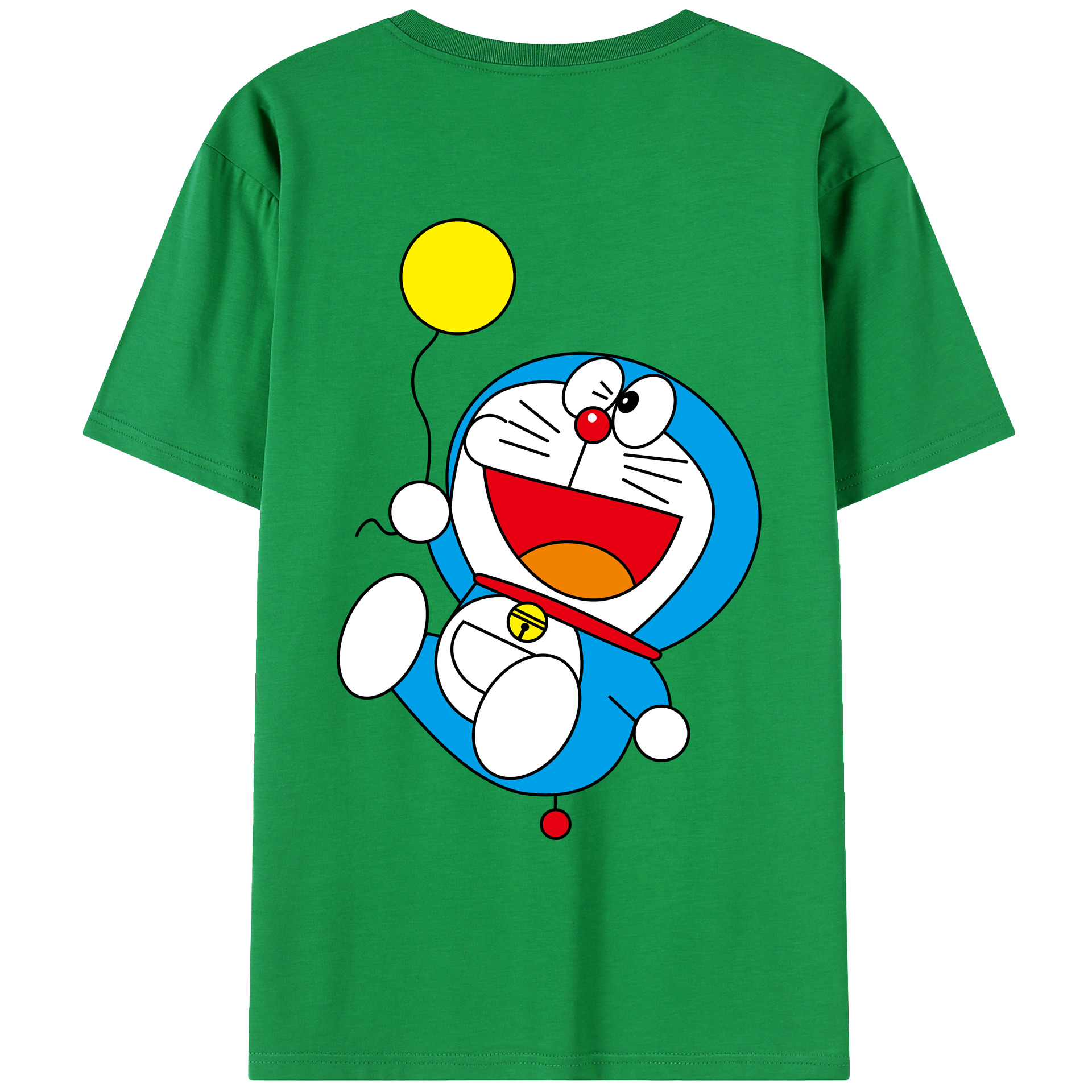 （画像用） ドラえもん Doraemon 綿100％ メンズ半袖Tシャツ（バックプリント） 通気性