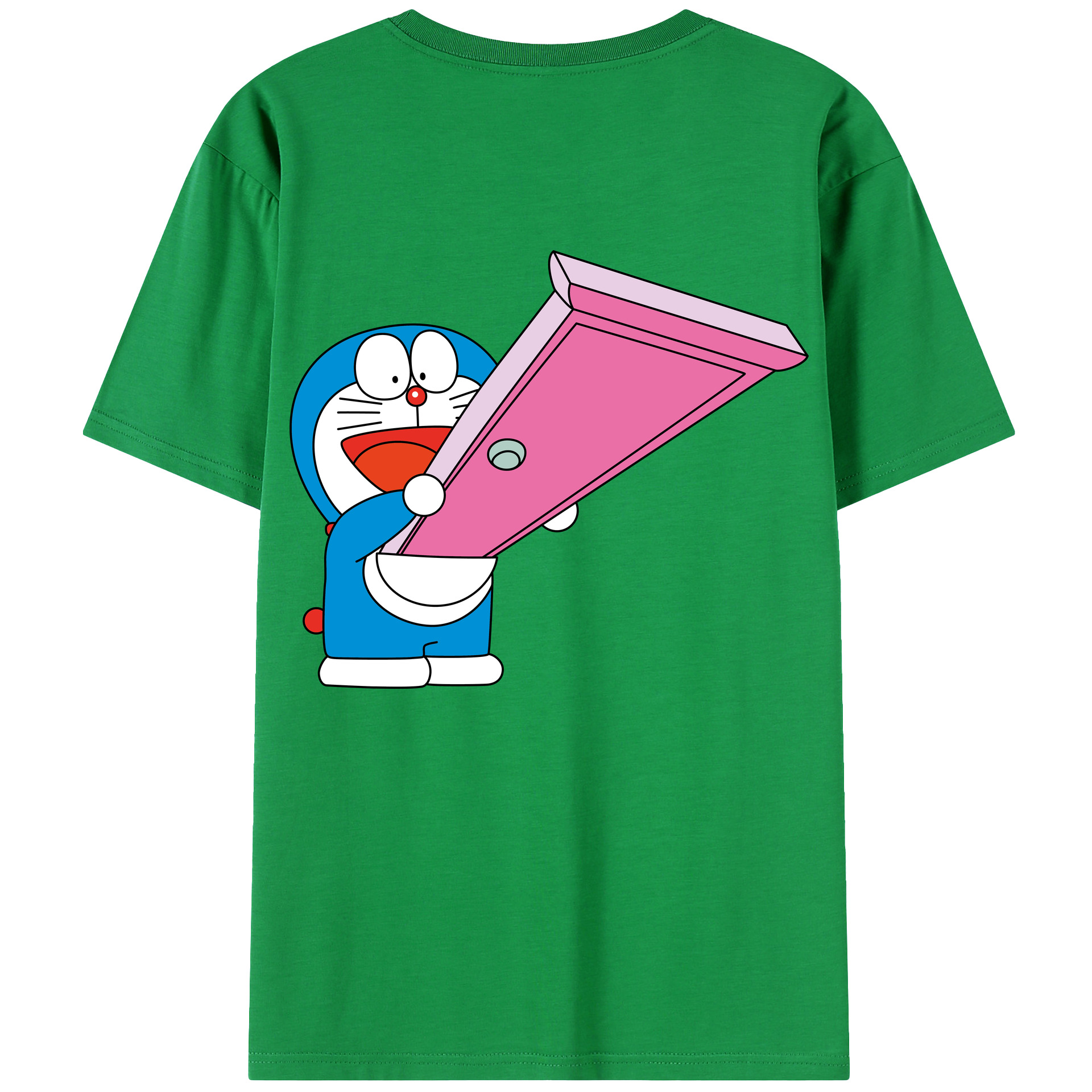 （画像用） ドラえもん Doraemon 綿100％ メンズ半袖Tシャツ（バックプリント） 通気性