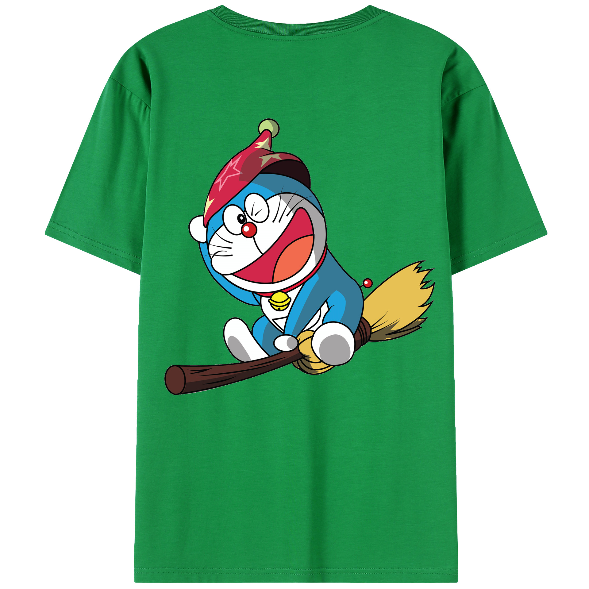 （画像用） ドラえもん Doraemon 綿100％ メンズ半袖Tシャツ（バックプリント） 通気性