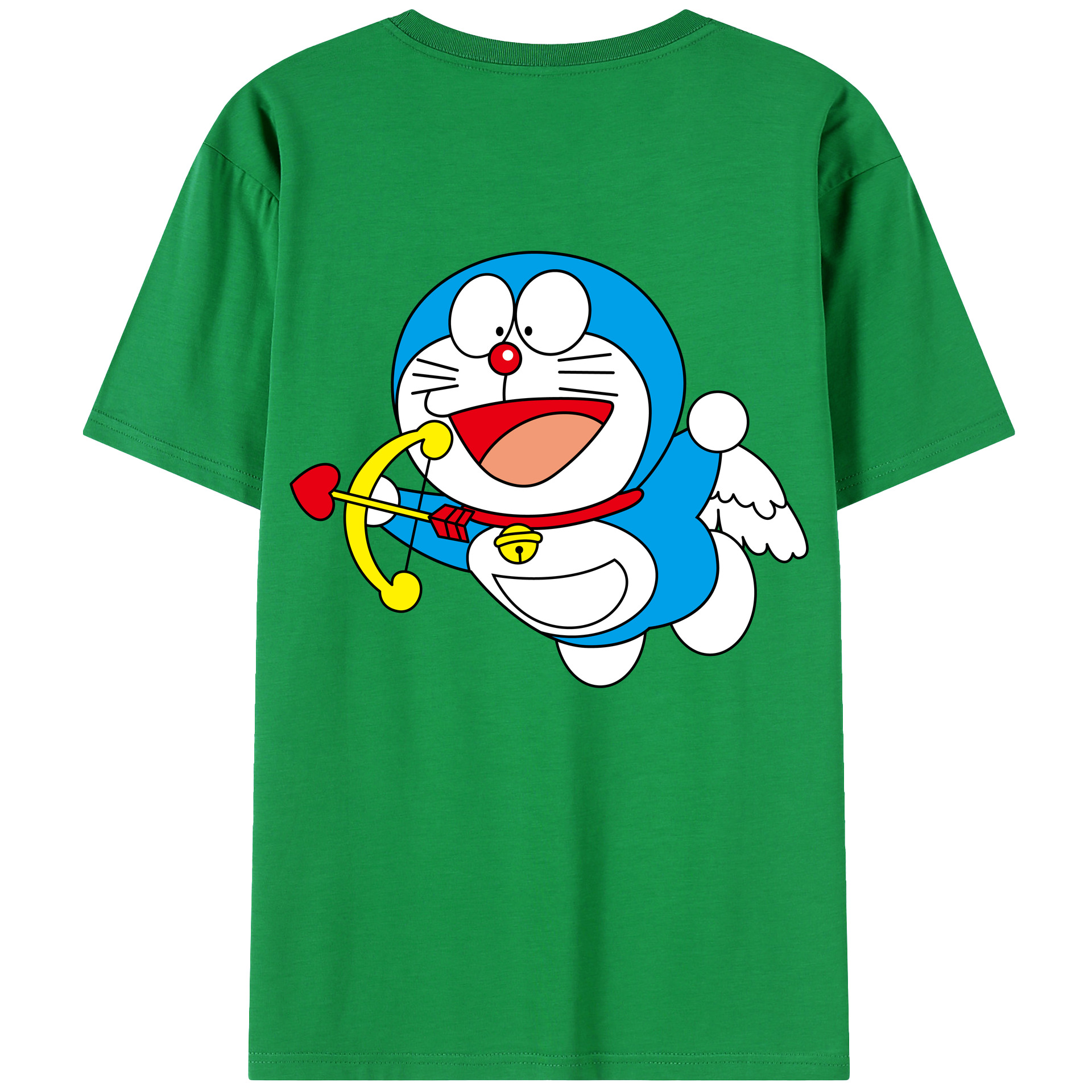 （画像用） ドラえもん Doraemon 綿100％ メンズ半袖Tシャツ（バックプリント） 通気性