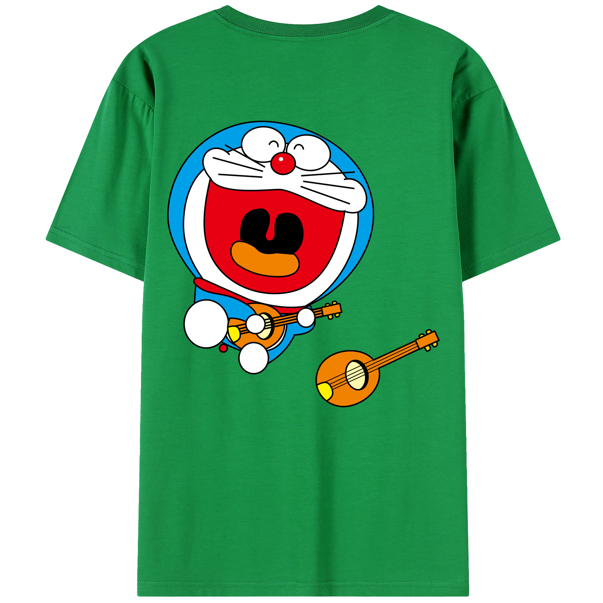 （画像用） ドラえもん Doraemon 綿100％ メンズ半袖Tシャツ（バックプリント） 通気性