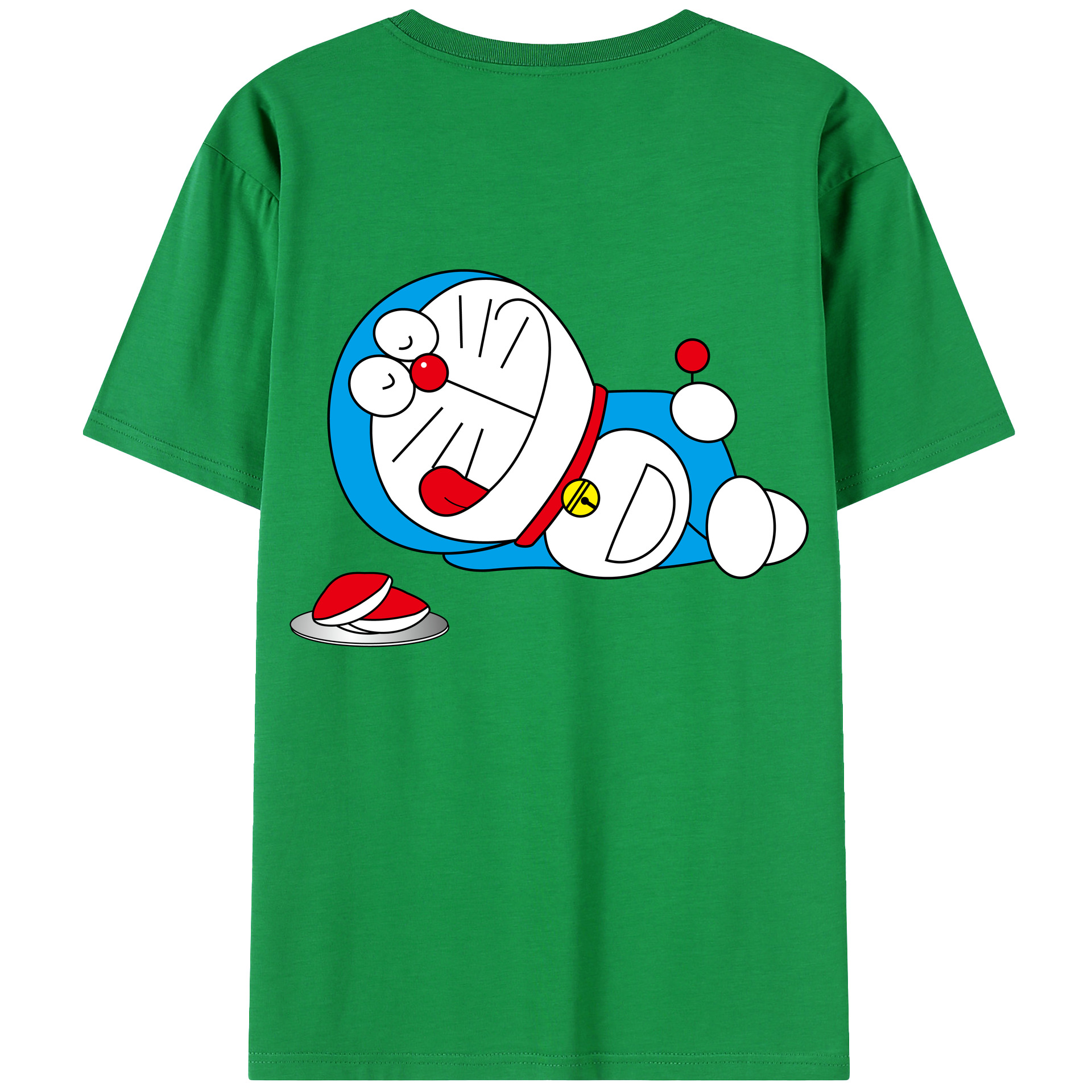 （画像用） ドラえもん Doraemon 綿100％ メンズ半袖Tシャツ（バックプリント） 通気性