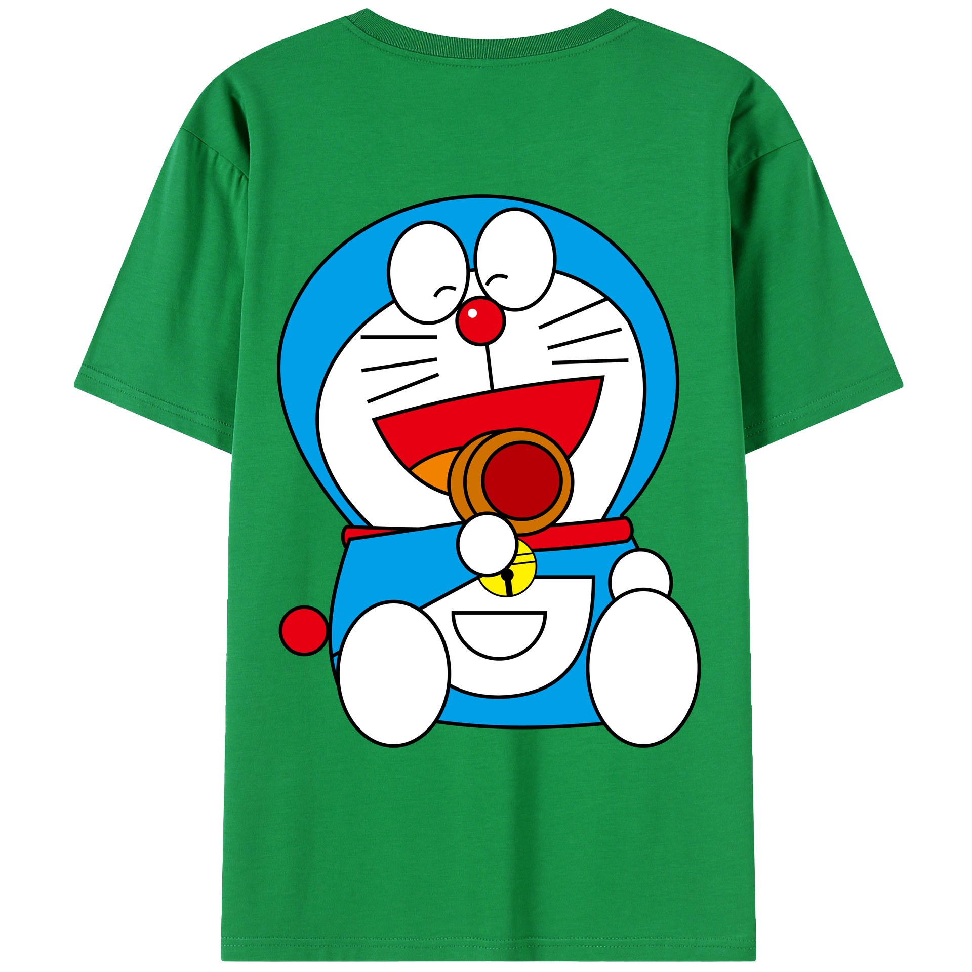 （画像用） ドラえもん Doraemon 綿100％ メンズ半袖Tシャツ（バックプリント） 通気性