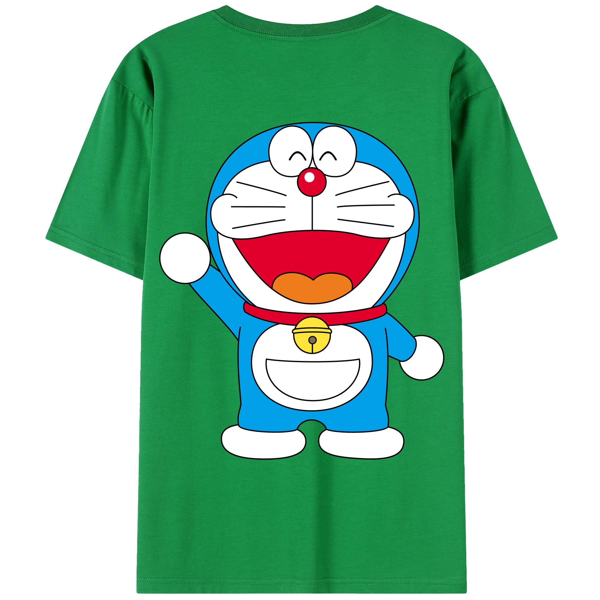 （画像用） ドラえもん Doraemon 綿100％ メンズ半袖Tシャツ（バックプリント） 通気性