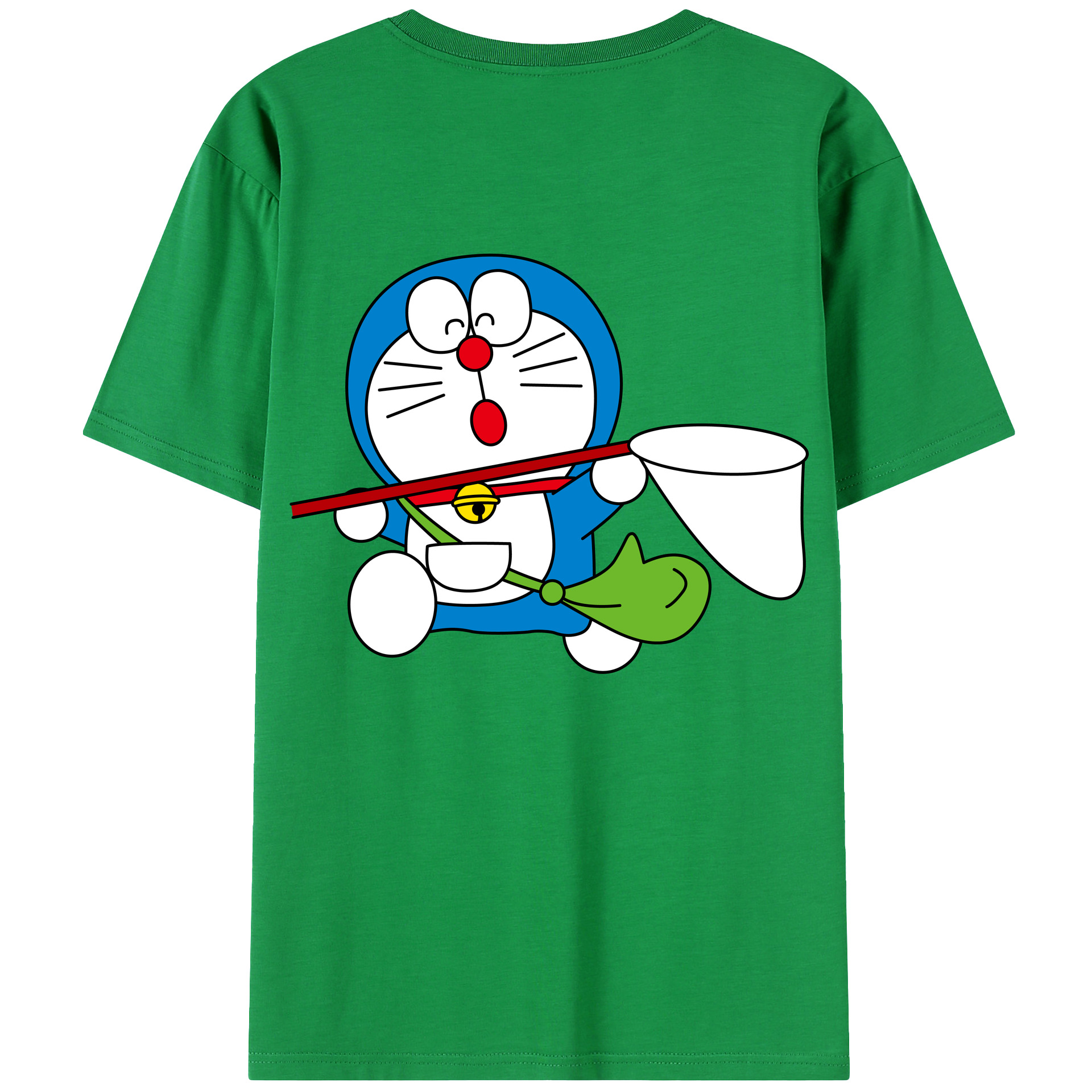（画像用） ドラえもん Doraemon 綿100％ メンズ半袖Tシャツ（バックプリント） 通気性