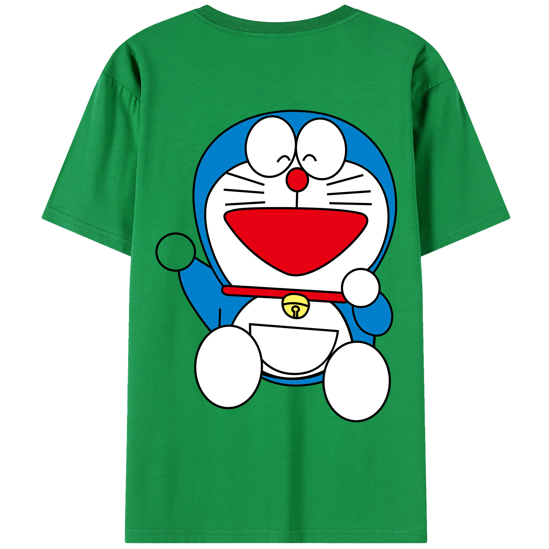 （画像用） ドラえもん Doraemon 綿100％ メンズ半袖Tシャツ（バックプリント） 通気性