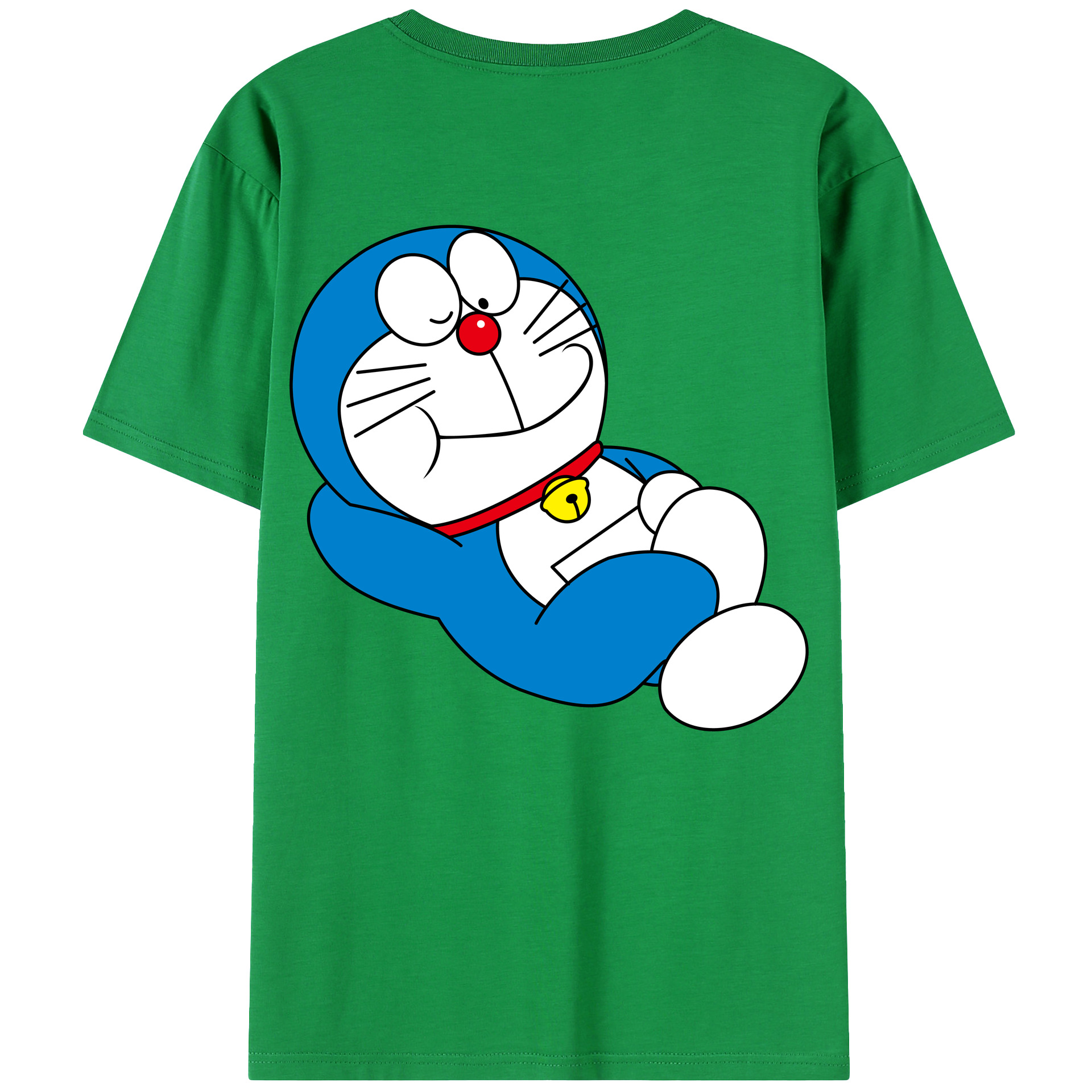 （画像用） ドラえもん Doraemon 綿100％ メンズ半袖Tシャツ（バックプリント） 通気性