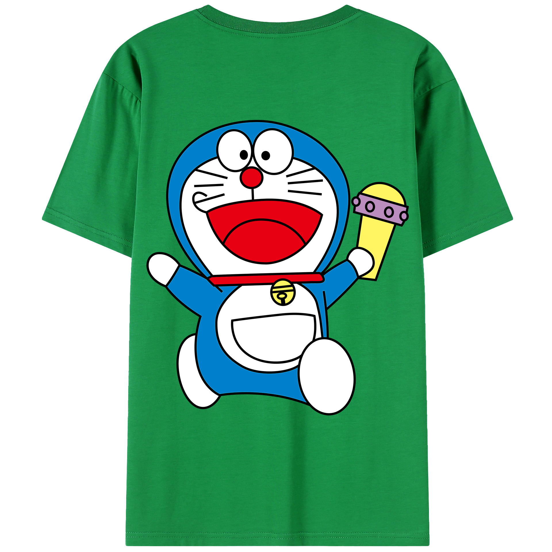 （画像用） ドラえもん Doraemon 綿100％ メンズ半袖Tシャツ（バックプリント） 通気性