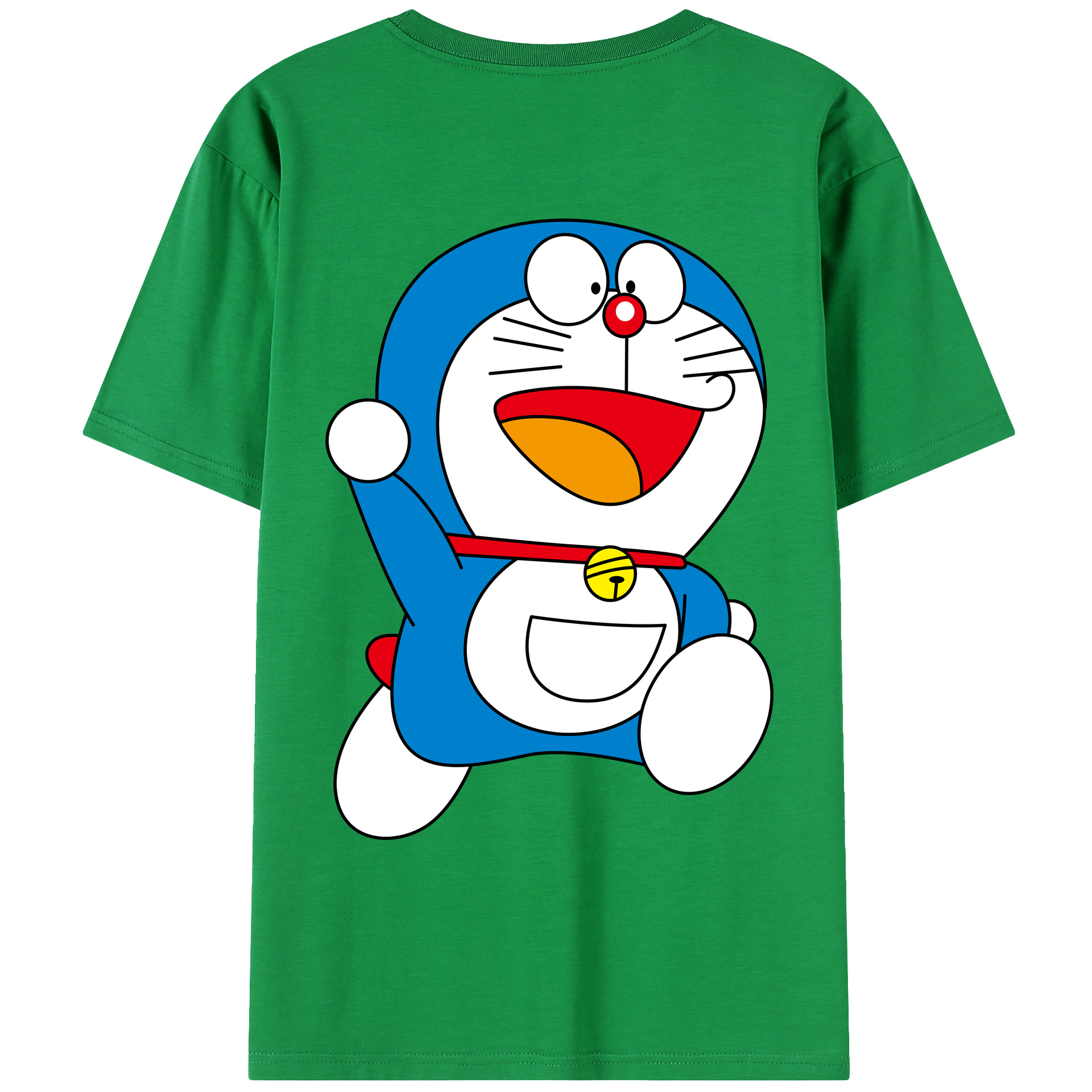（画像用） ドラえもん Doraemon 綿100％ メンズ半袖Tシャツ（バックプリント） 通気性
