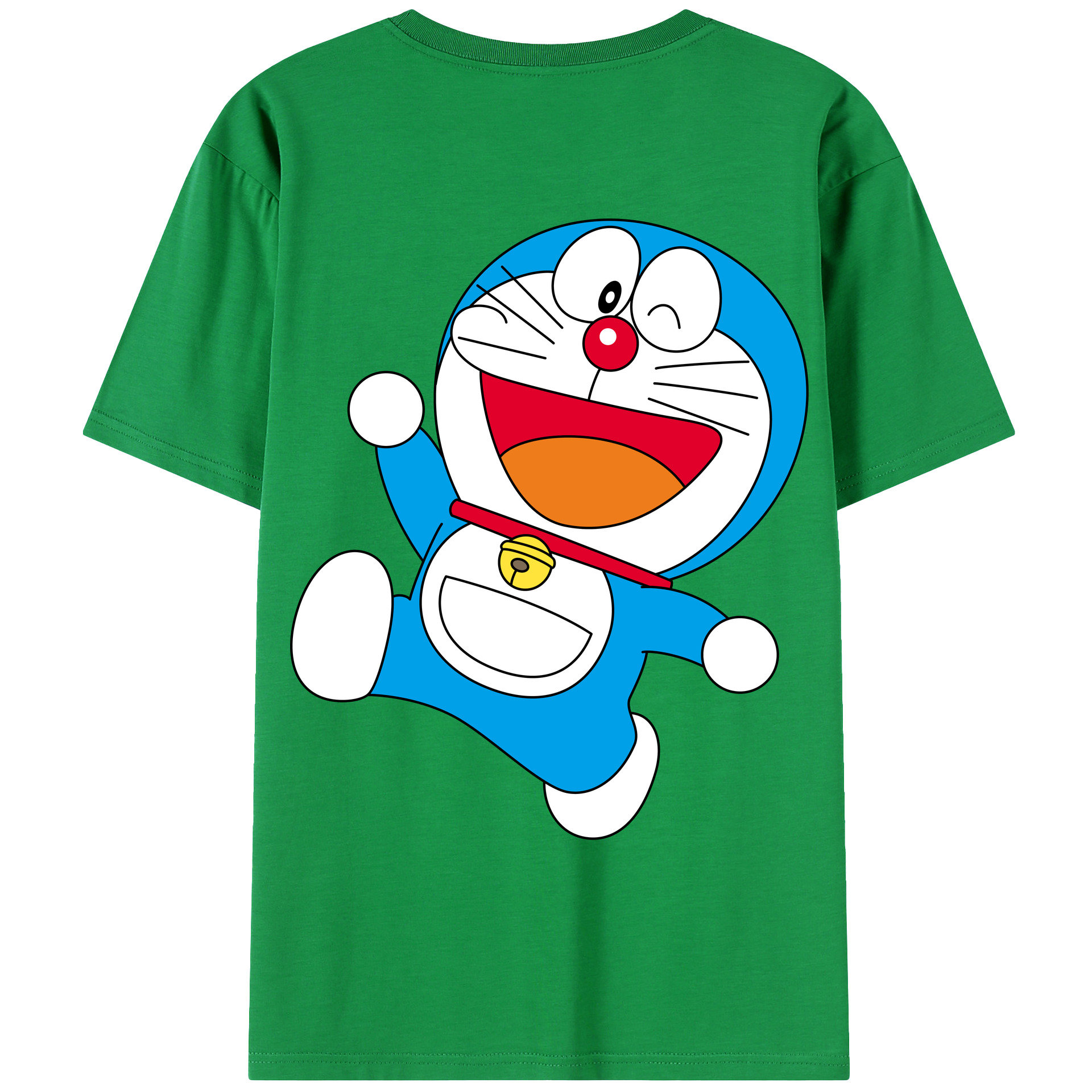 （画像用） ドラえもん Doraemon 綿100％ メンズ半袖Tシャツ（バックプリント） 通気性