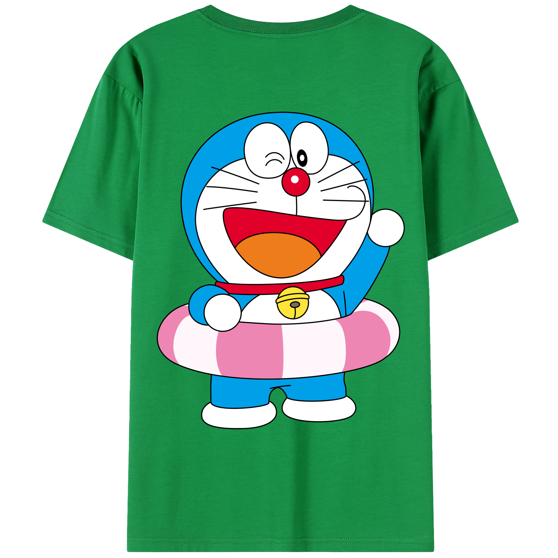 （画像用） ドラえもん Doraemon 綿100％ メンズ半袖Tシャツ（バックプリント） 通気性