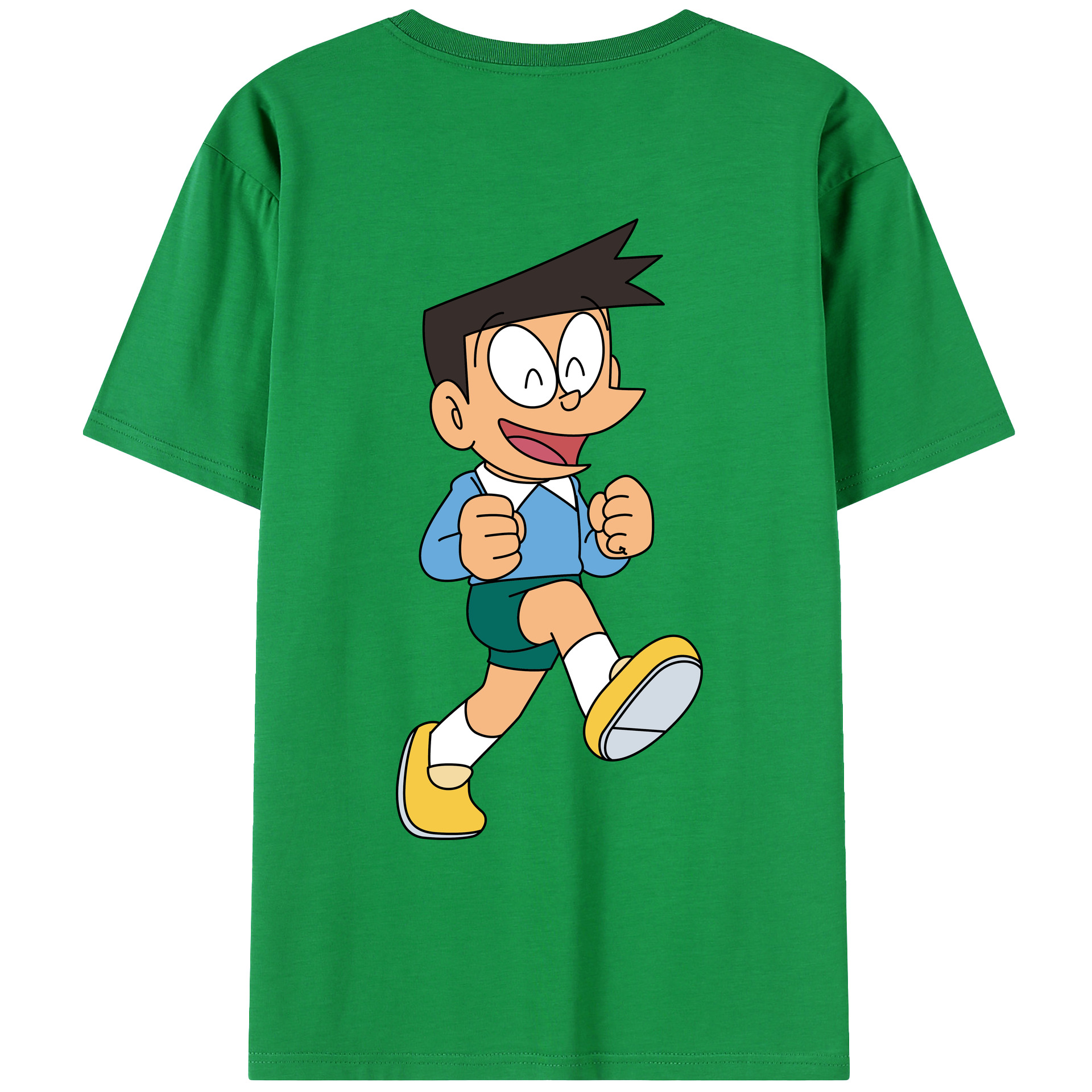 （画像用） ドラえもん 骨川 スネ夫 Doraemon Honekawa Suneo 綿100％ メンズ半袖Tシャツ（バックプリント） 通気性