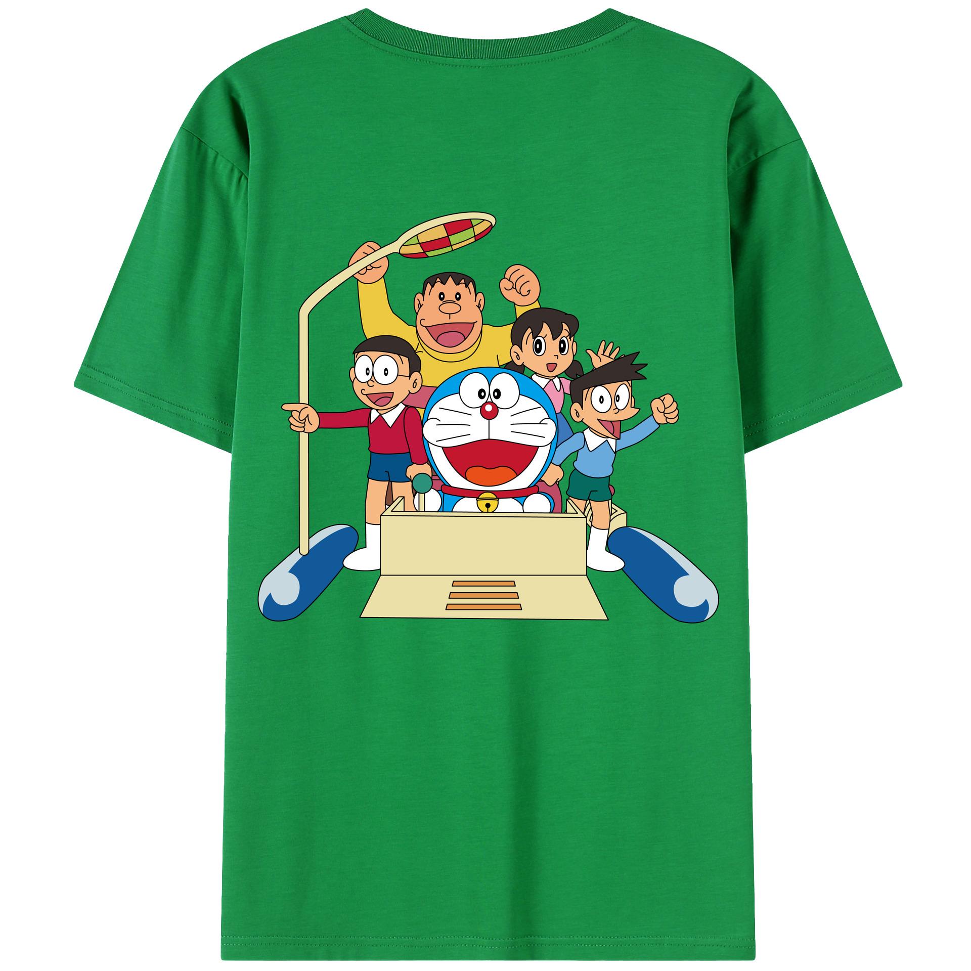 （画像用） ドラえもん 骨川 スネ夫 Doraemon Honekawa Suneo 綿100％ メンズ半袖Tシャツ（バックプリント） 通気性