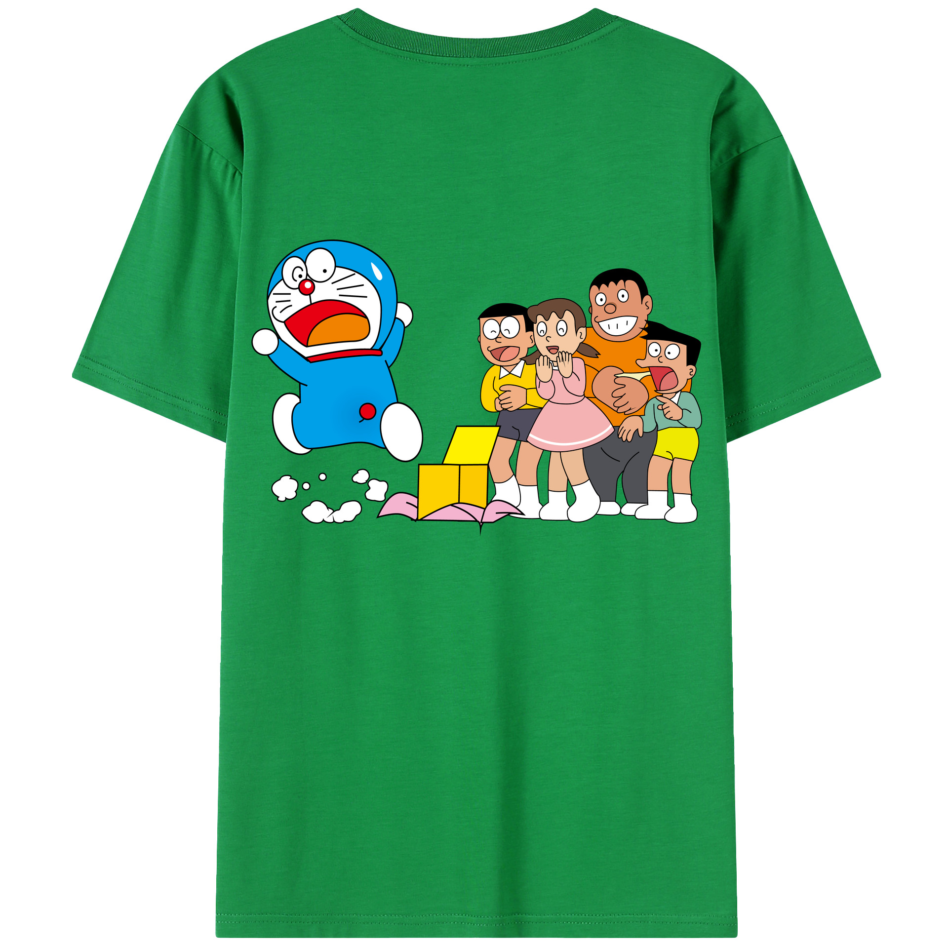 （画像用） ドラえもん 骨川 スネ夫 Doraemon Honekawa Suneo 綿100％ メンズ半袖Tシャツ（バックプリント） 通気性