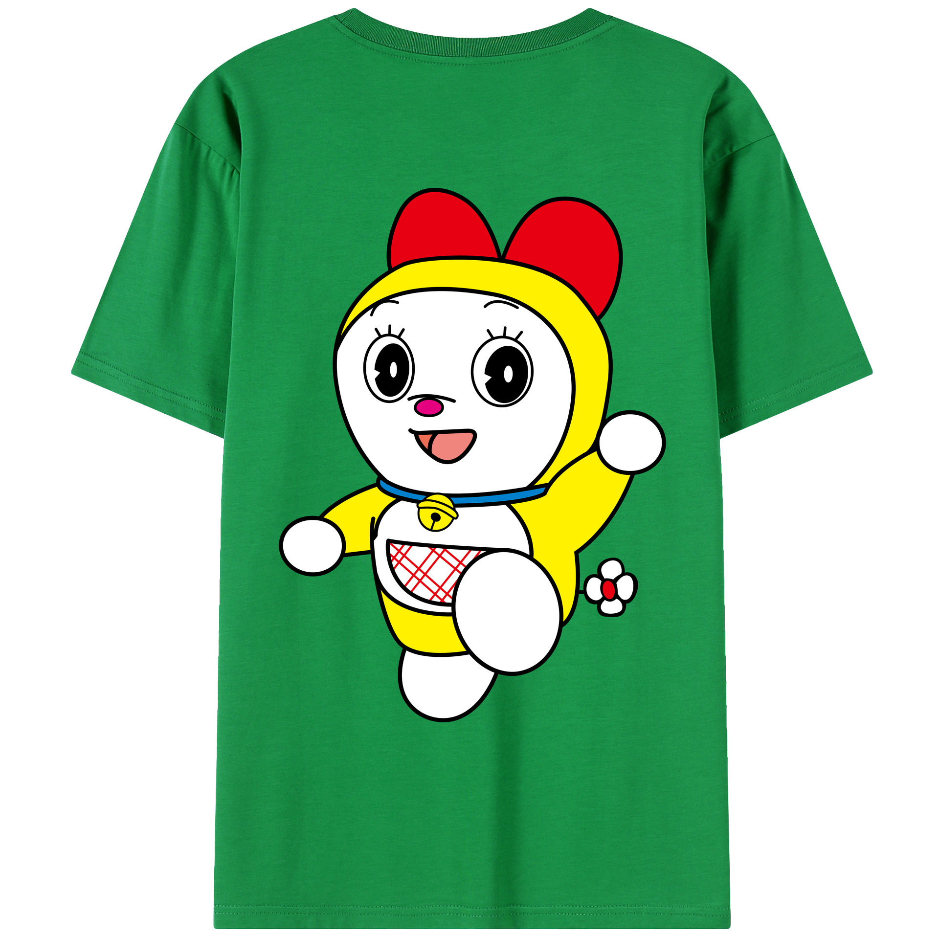 （画像用） ドラえもん ドラミ Doraemon Dorami 綿100％ メンズ半袖Tシャツ（バックプリント） 通気性
