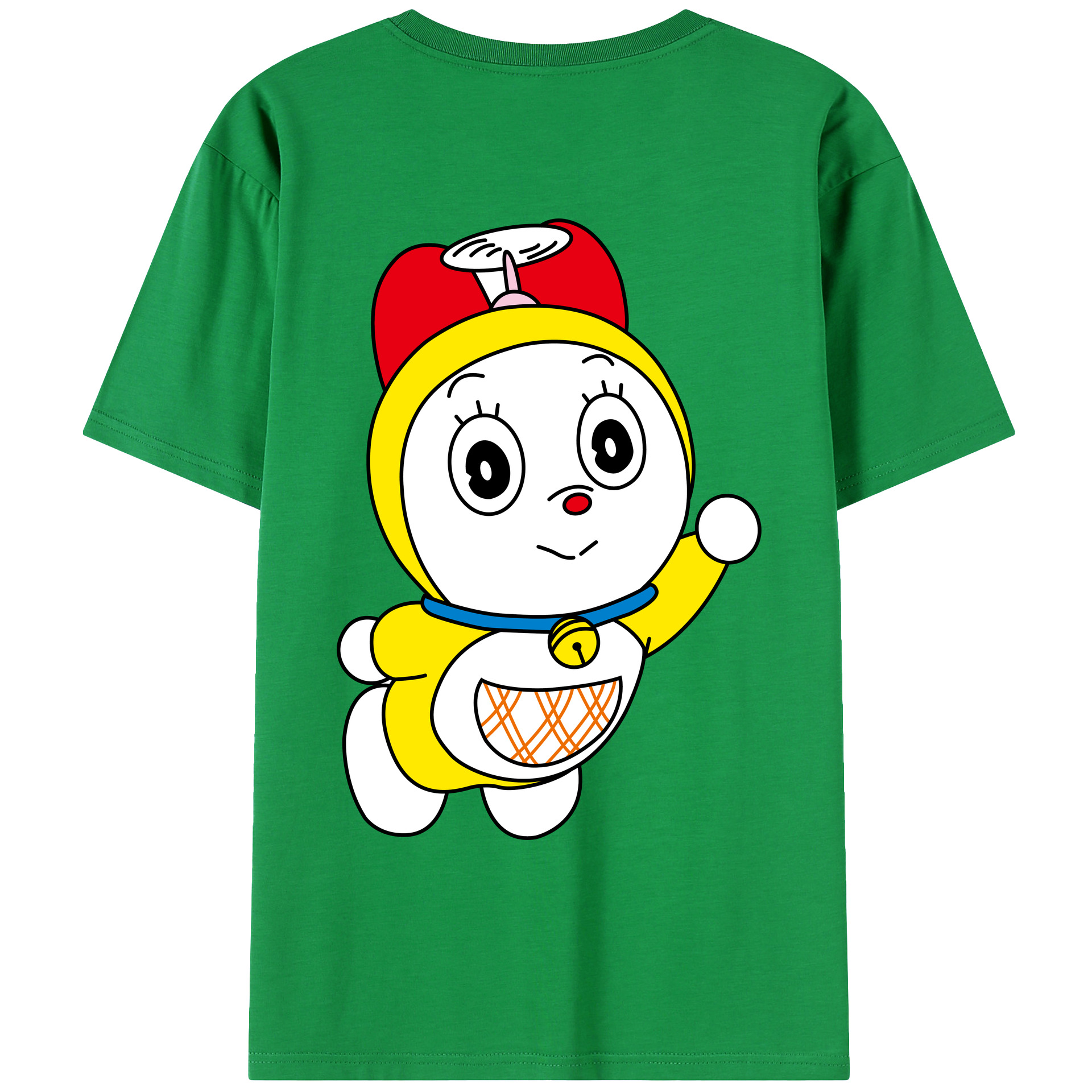 （画像用） ドラえもん ドラミ Doraemon Dorami 綿100％ メンズ半袖Tシャツ（バックプリント） 通気性