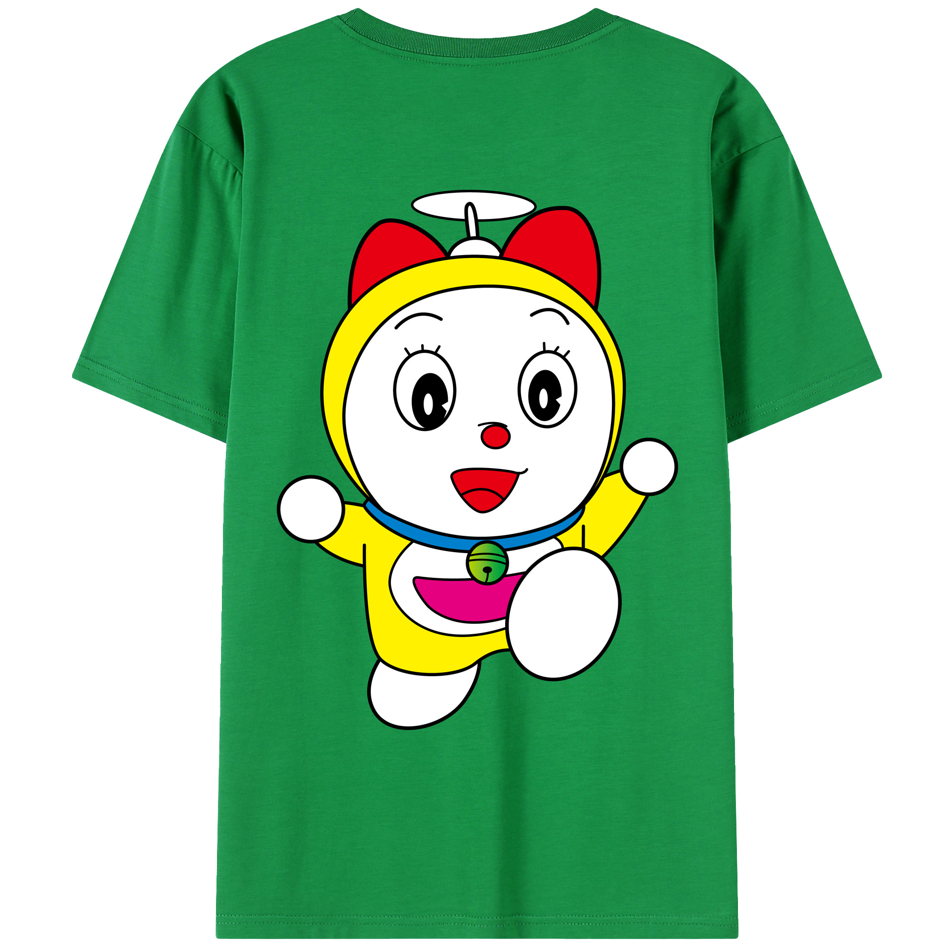 （画像用） ドラえもん ドラミ Doraemon Dorami 綿100％ メンズ半袖Tシャツ（バックプリント） 通気性