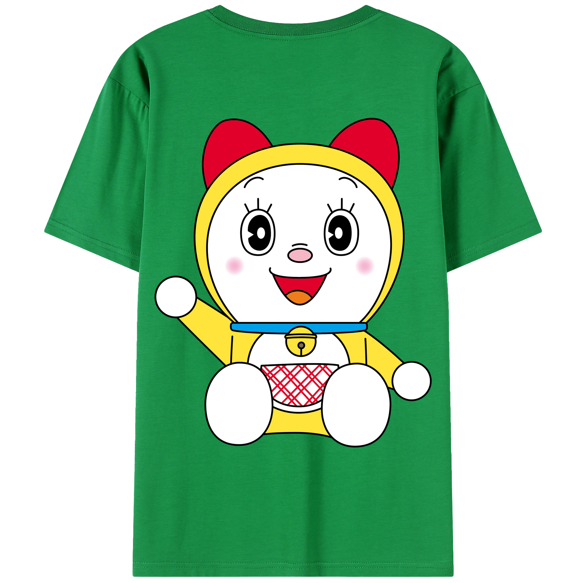 （画像用） ドラえもん ドラミ Doraemon Dorami 綿100％ メンズ半袖Tシャツ（バックプリント） 通気性