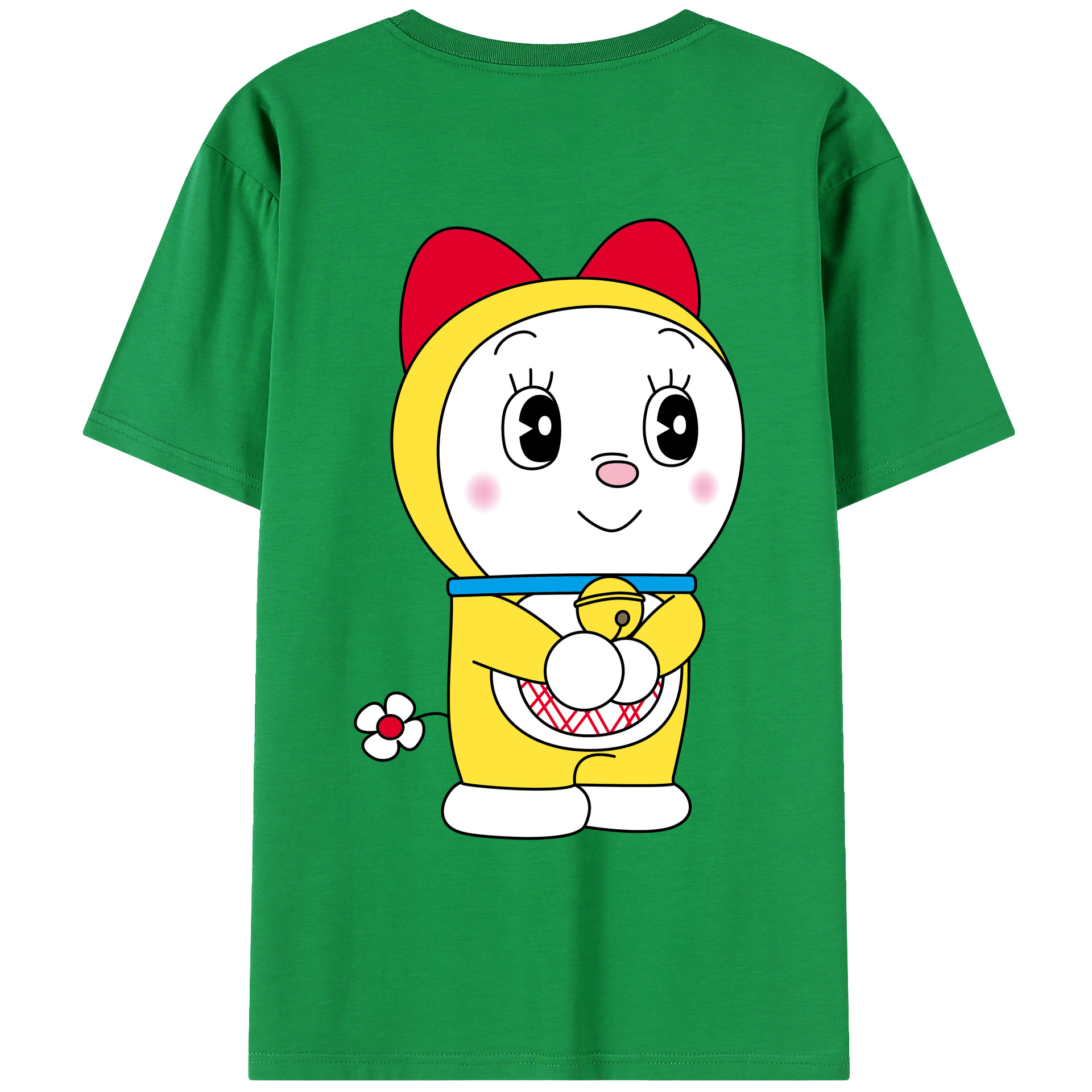 （画像用） ドラえもん ドラミ Doraemon Dorami 綿100％ メンズ半袖Tシャツ（バックプリント） 通気性