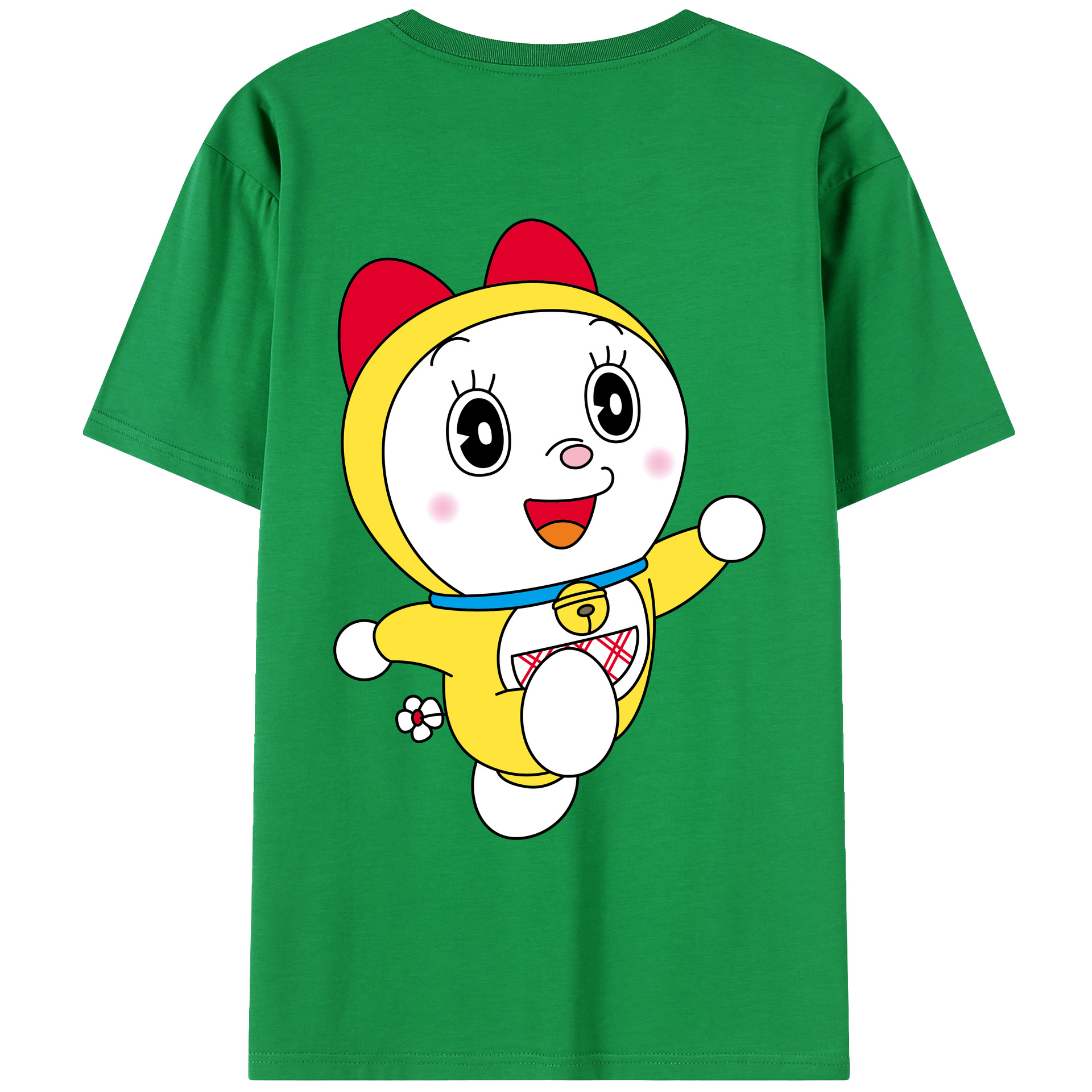 （画像用） ドラえもん ドラミ Doraemon Dorami 綿100％ メンズ半袖Tシャツ（バックプリント） 通気性