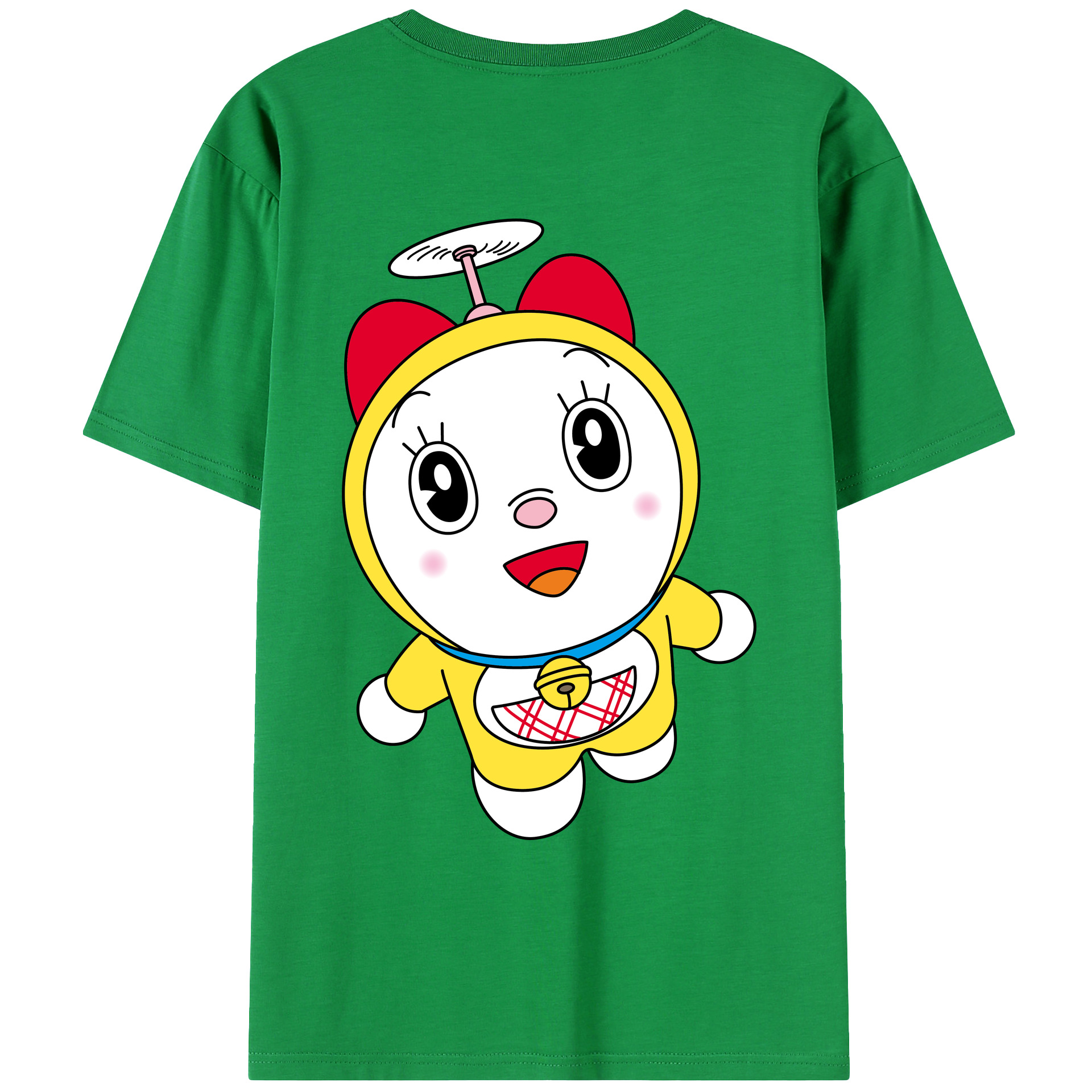 （画像用） ドラえもん ドラミ Doraemon Dorami 綿100％ メンズ半袖Tシャツ（バックプリント） 通気性