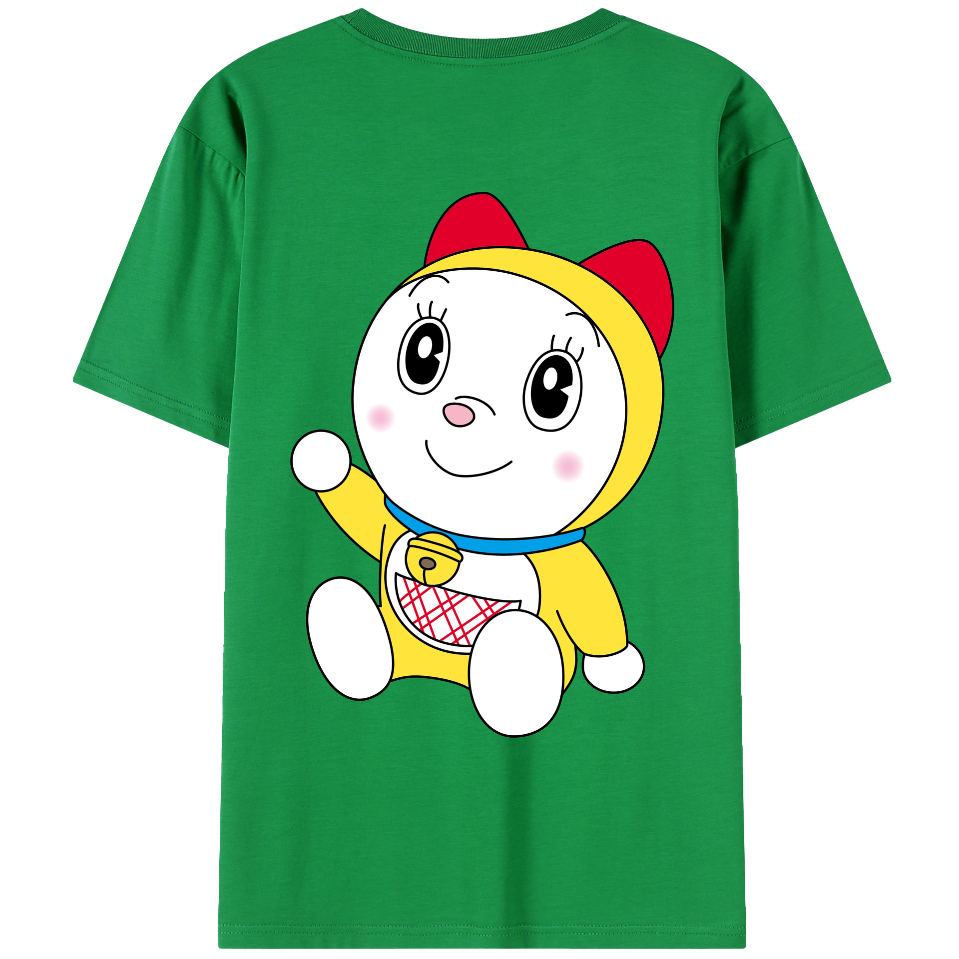 （画像用） ドラえもん ドラミ Doraemon Dorami 綿100％ メンズ半袖Tシャツ（バックプリント） 通気性