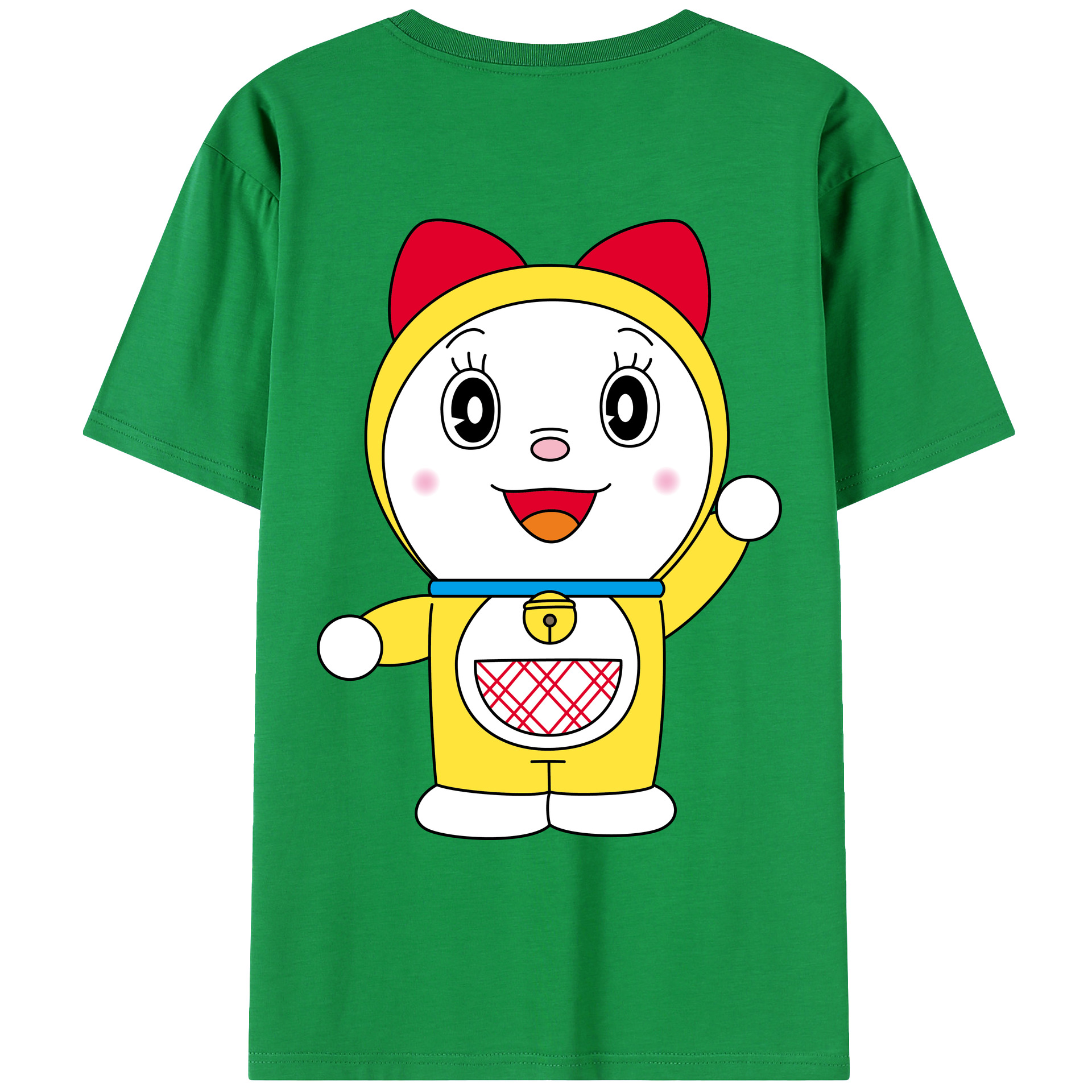 （画像用） ドラえもん ドラミ Doraemon Dorami 綿100％ メンズ半袖Tシャツ（バックプリント） 通気性