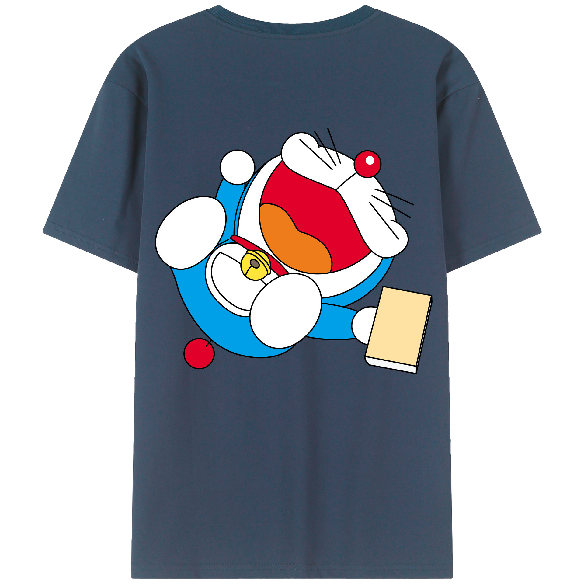 （画像用） ドラえもん Doraemon 綿100％ メンズ半袖Tシャツ（バックプリント） 通気性