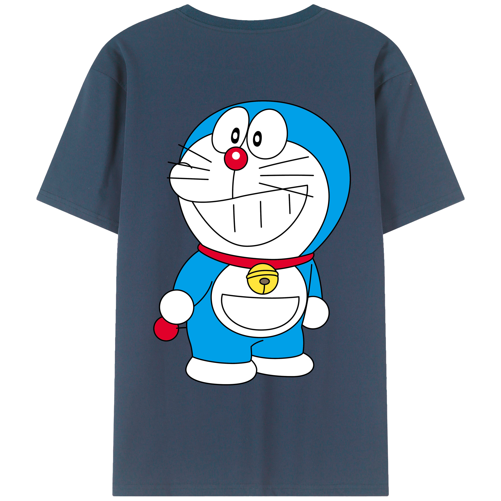 （画像用） ドラえもん Doraemon 綿100％ メンズ半袖Tシャツ（バックプリント） 通気性