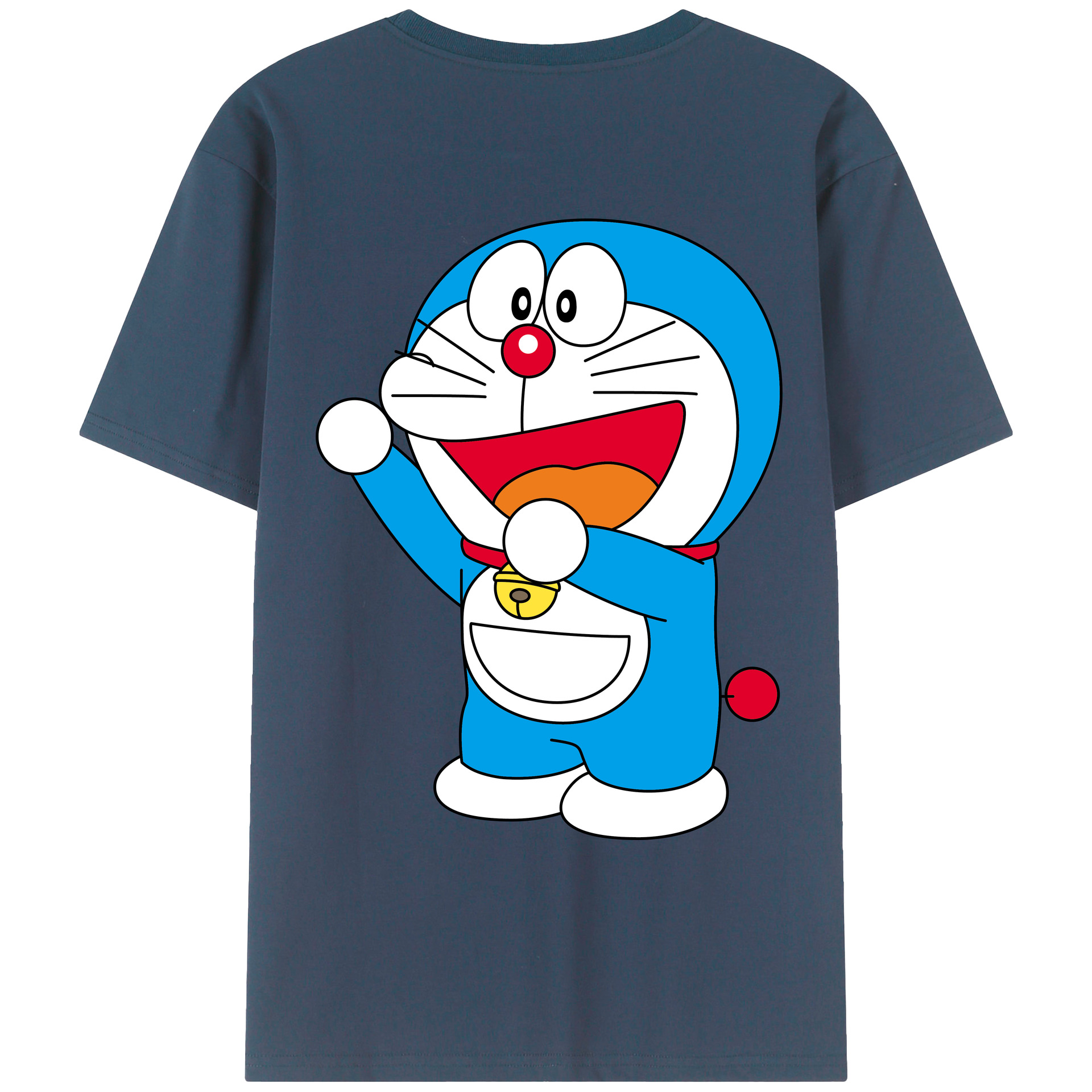（画像用） ドラえもん Doraemon 綿100％ メンズ半袖Tシャツ（バックプリント） 通気性