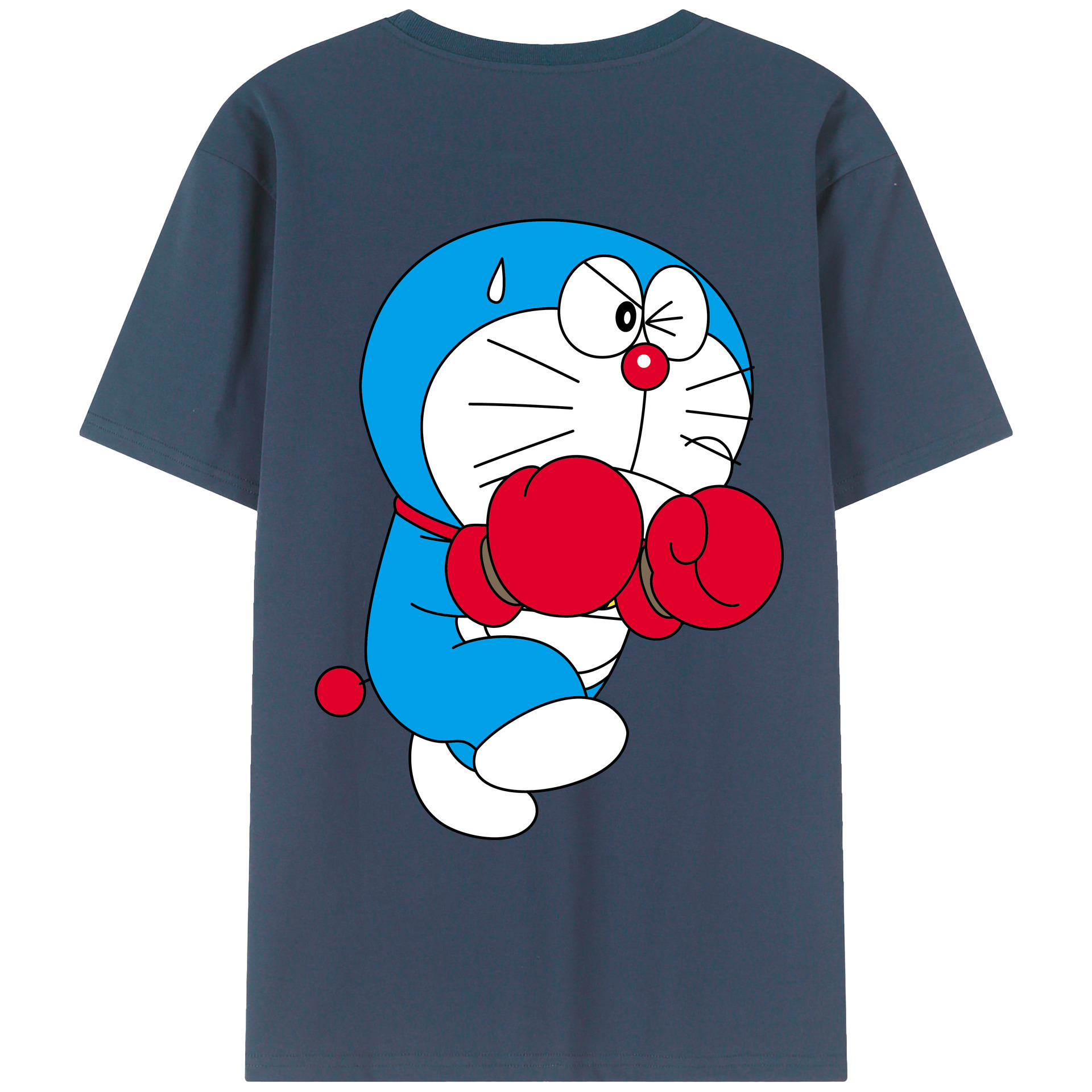 （画像用） ドラえもん Doraemon 綿100％ メンズ半袖Tシャツ（バックプリント） 通気性