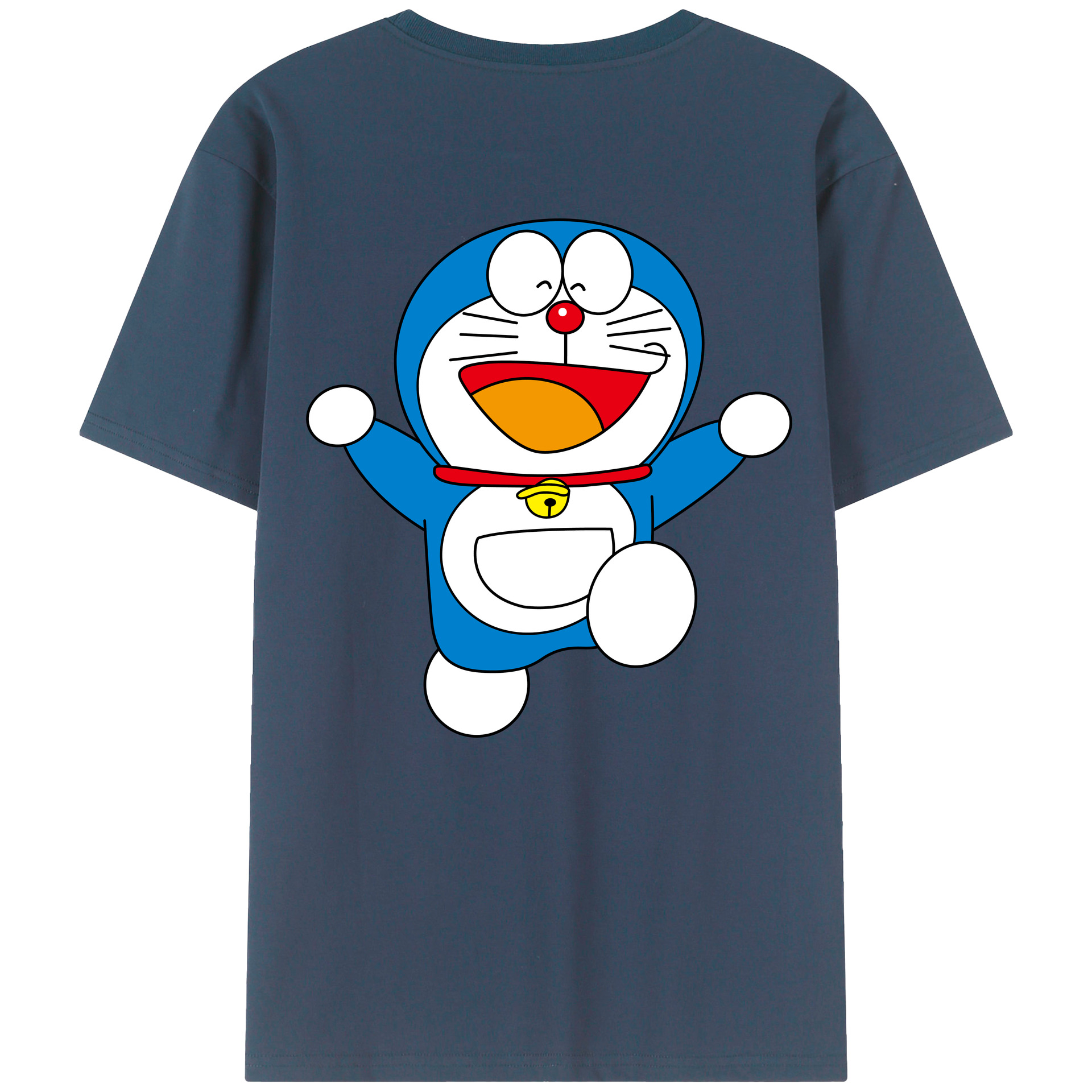 （画像用） ドラえもん Doraemon 綿100％ メンズ半袖Tシャツ（バックプリント） 通気性