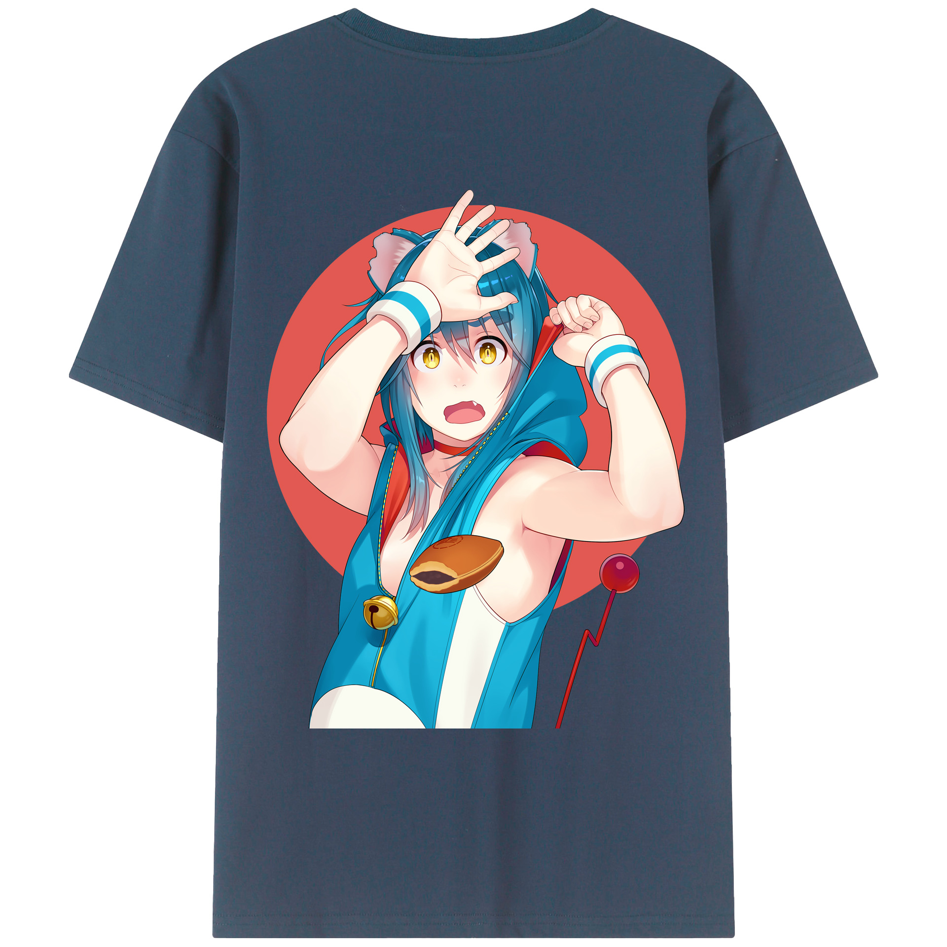 （画像用） ドラえもん Doraemon 綿100％ メンズ半袖Tシャツ（バックプリント） 通気性