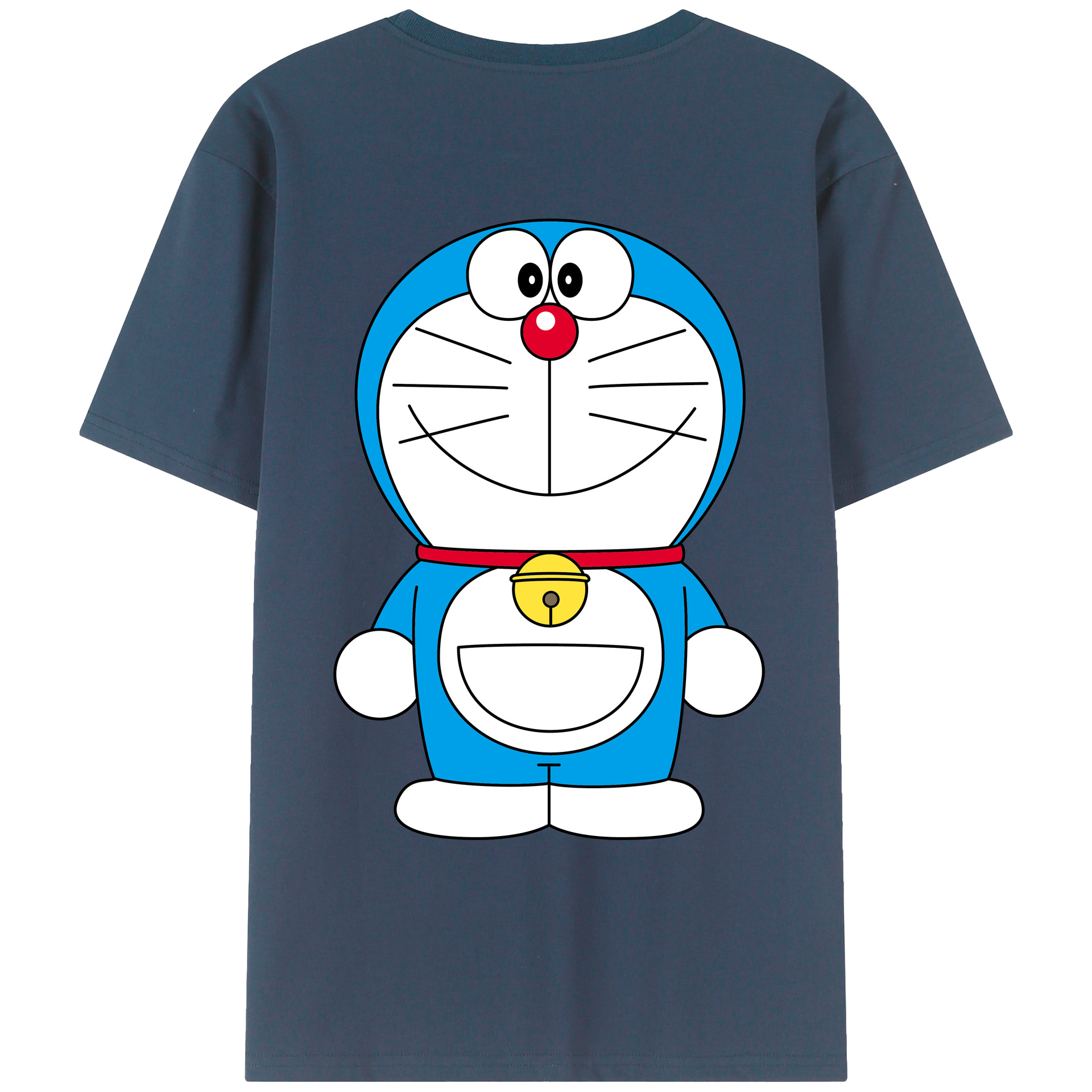 （画像用） ドラえもん Doraemon 綿100％ メンズ半袖Tシャツ（バックプリント） 通気性
