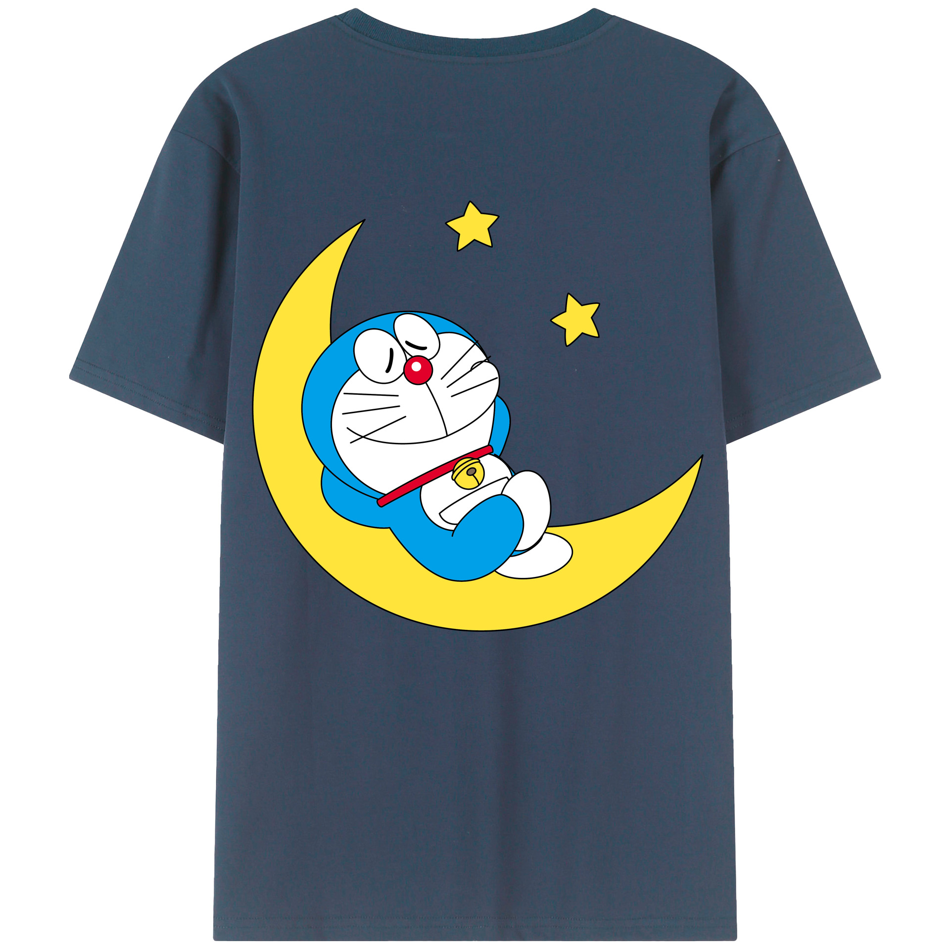 （画像用） ドラえもん Doraemon 綿100％ メンズ半袖Tシャツ（バックプリント） 通気性