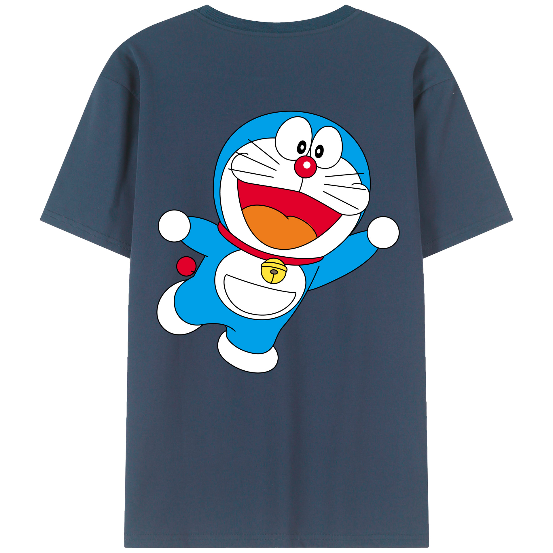 （画像用） ドラえもん Doraemon 綿100％ メンズ半袖Tシャツ（バックプリント） 通気性