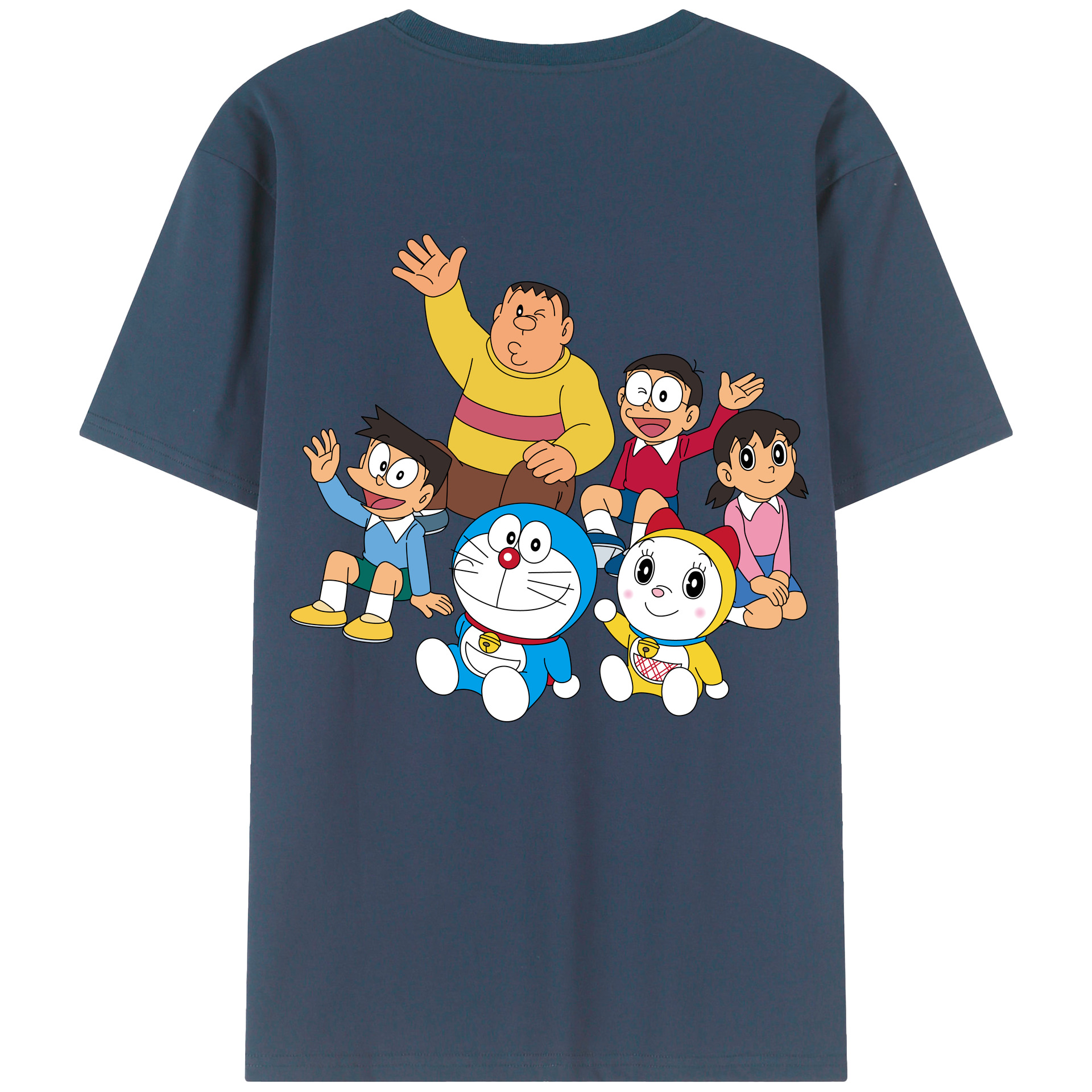 （画像用） ドラえもん 骨川 スネ夫 Doraemon Honekawa Suneo 綿100％ メンズ半袖Tシャツ（バックプリント） 通気性