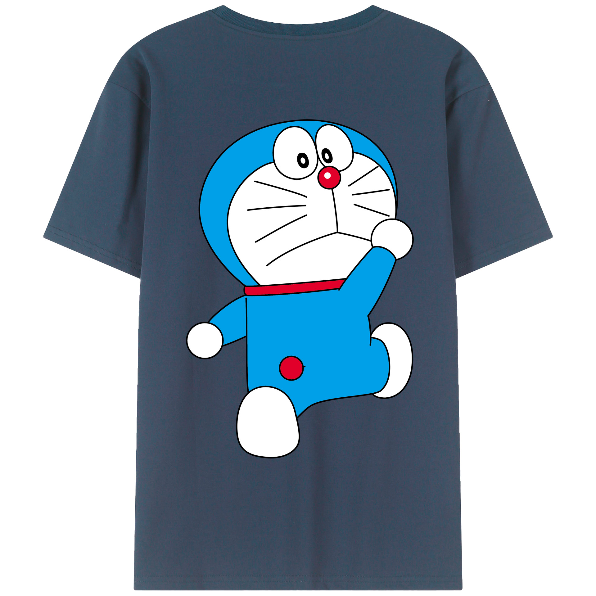 （画像用） ドラえもん Doraemon 綿100％ メンズ半袖Tシャツ（バックプリント） 通気性