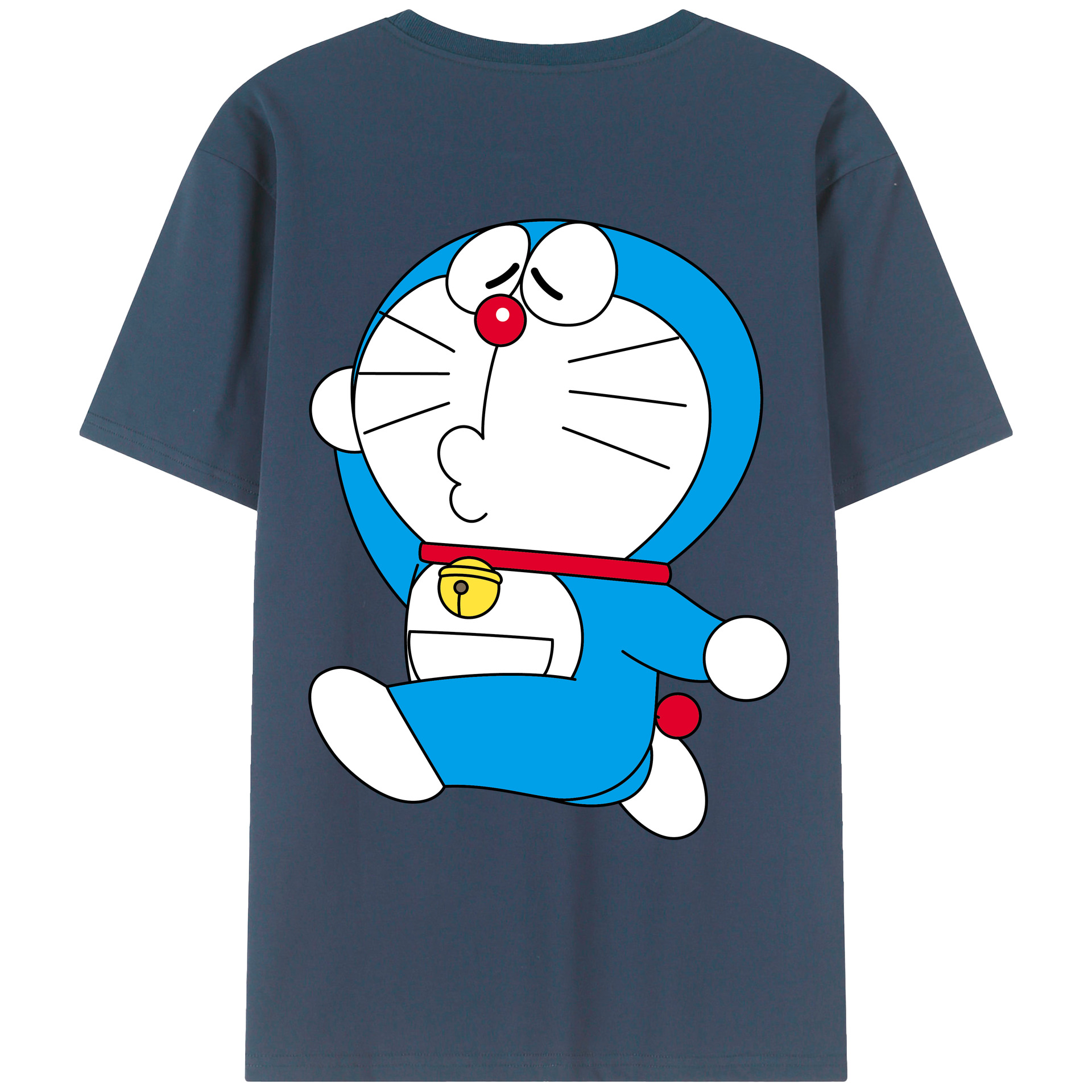 （画像用） ドラえもん Doraemon 綿100％ メンズ半袖Tシャツ（バックプリント） 通気性