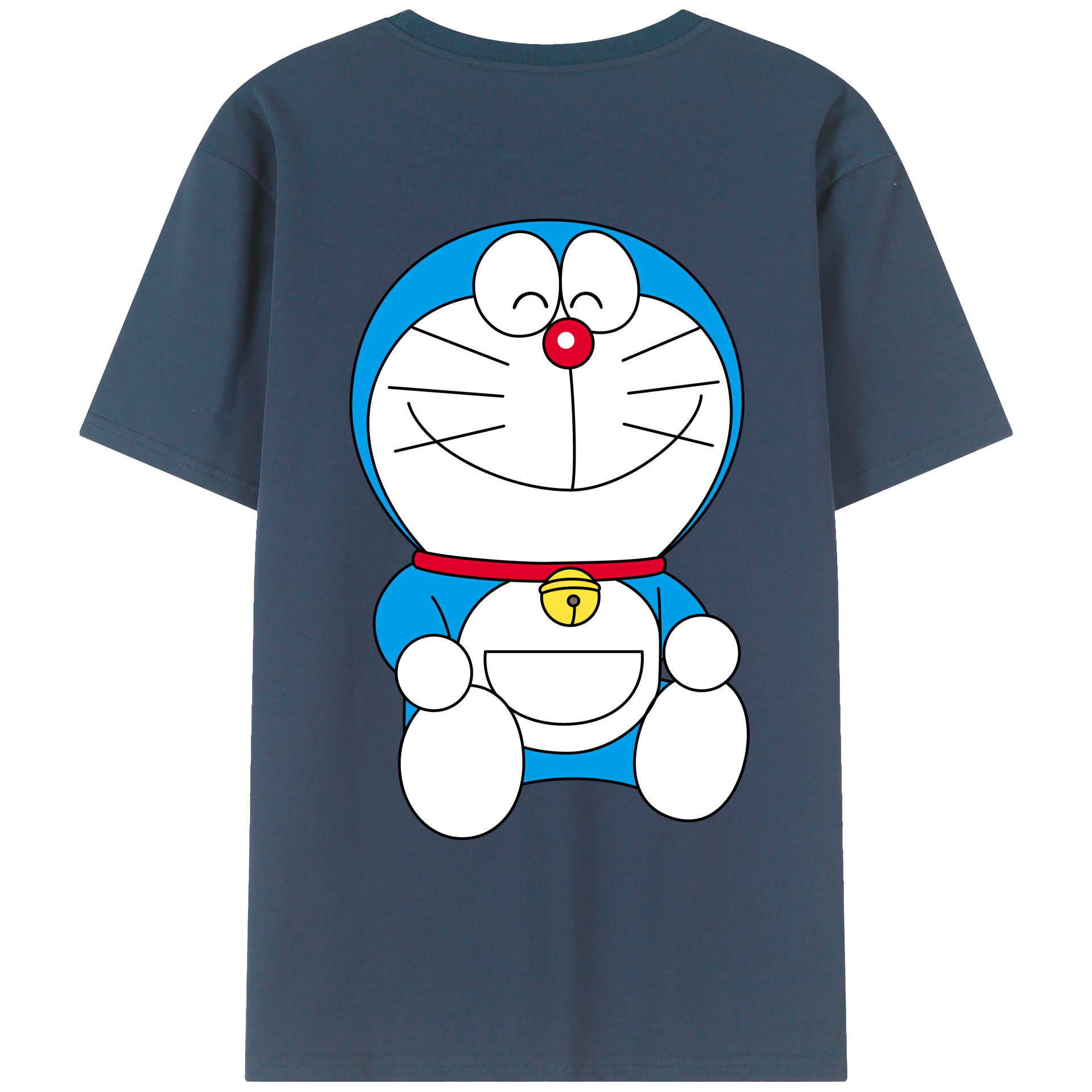 （画像用） ドラえもん Doraemon 綿100％ メンズ半袖Tシャツ（バックプリント） 通気性