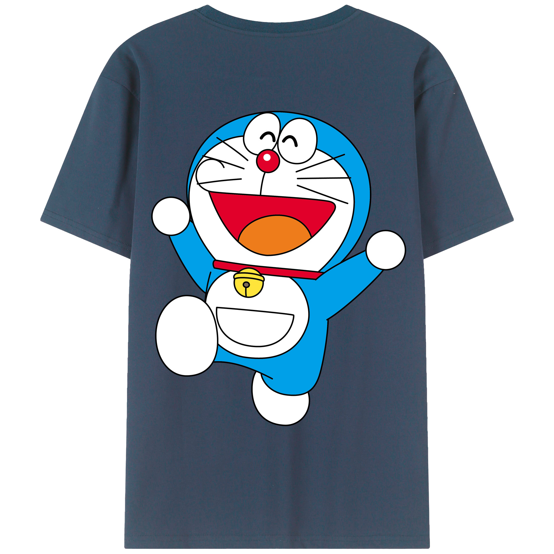 （画像用） ドラえもん Doraemon 綿100％ メンズ半袖Tシャツ（バックプリント） 通気性