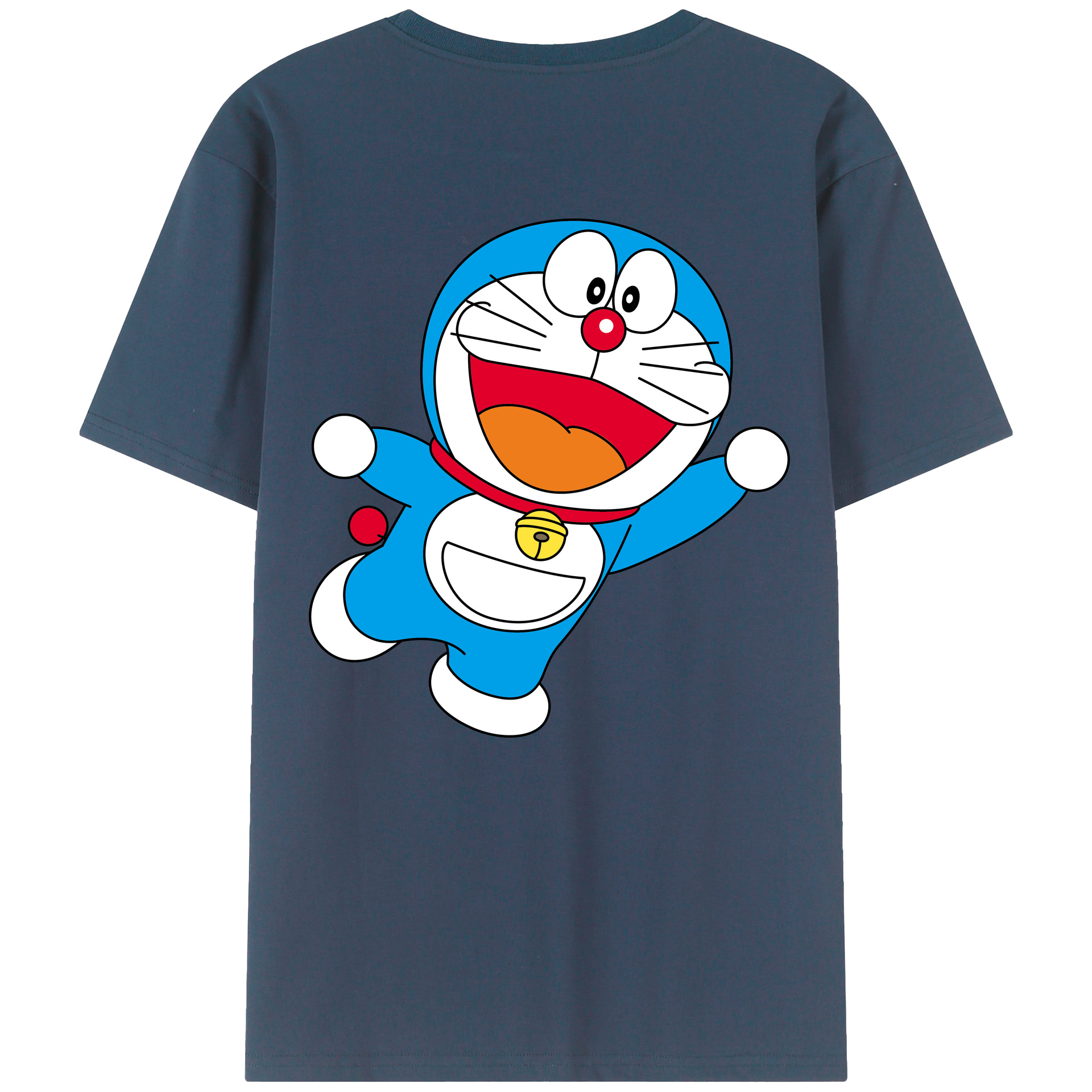 （画像用） ドラえもん Doraemon 綿100％ メンズ半袖Tシャツ（バックプリント） 通気性