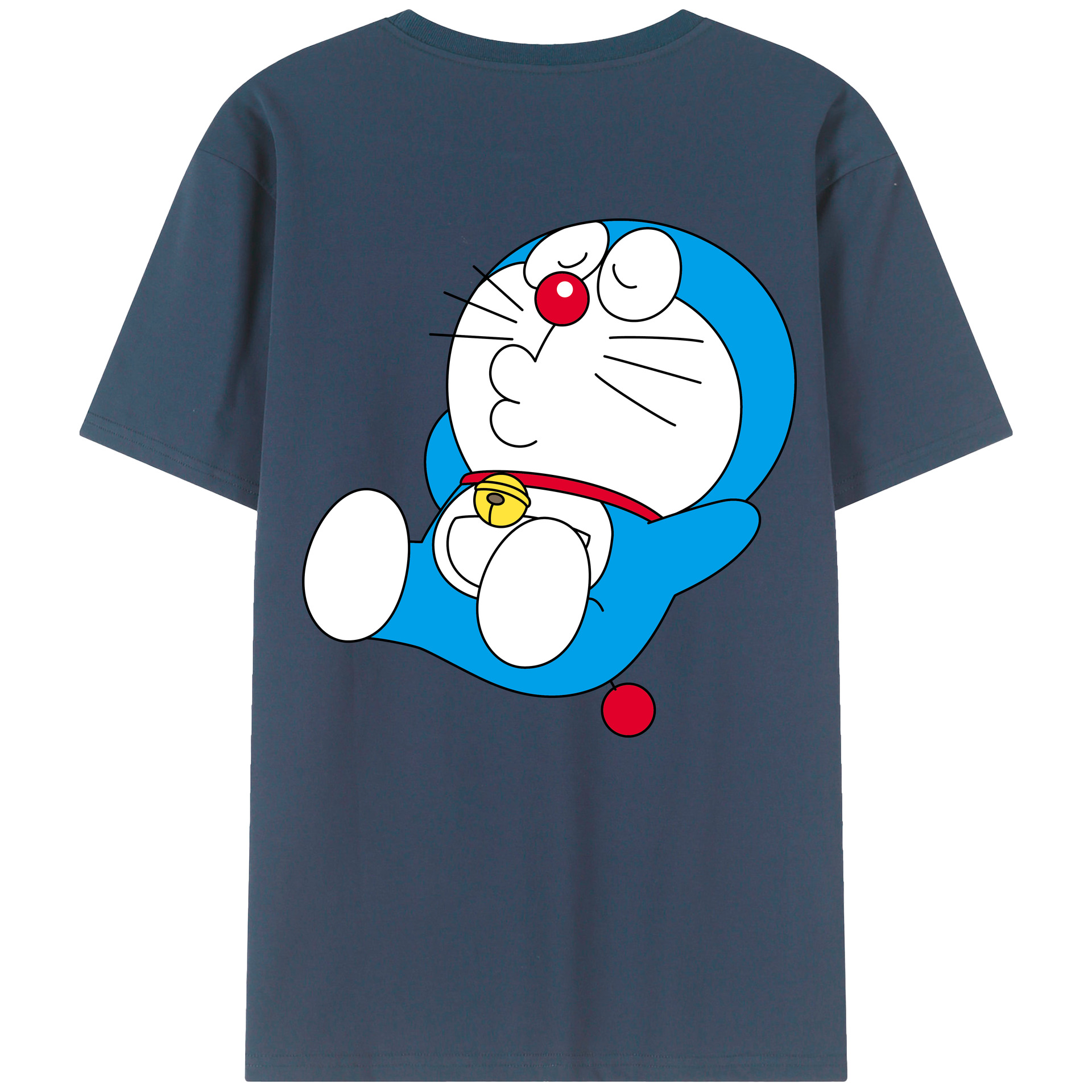（画像用） ドラえもん Doraemon 綿100％ メンズ半袖Tシャツ（バックプリント） 通気性