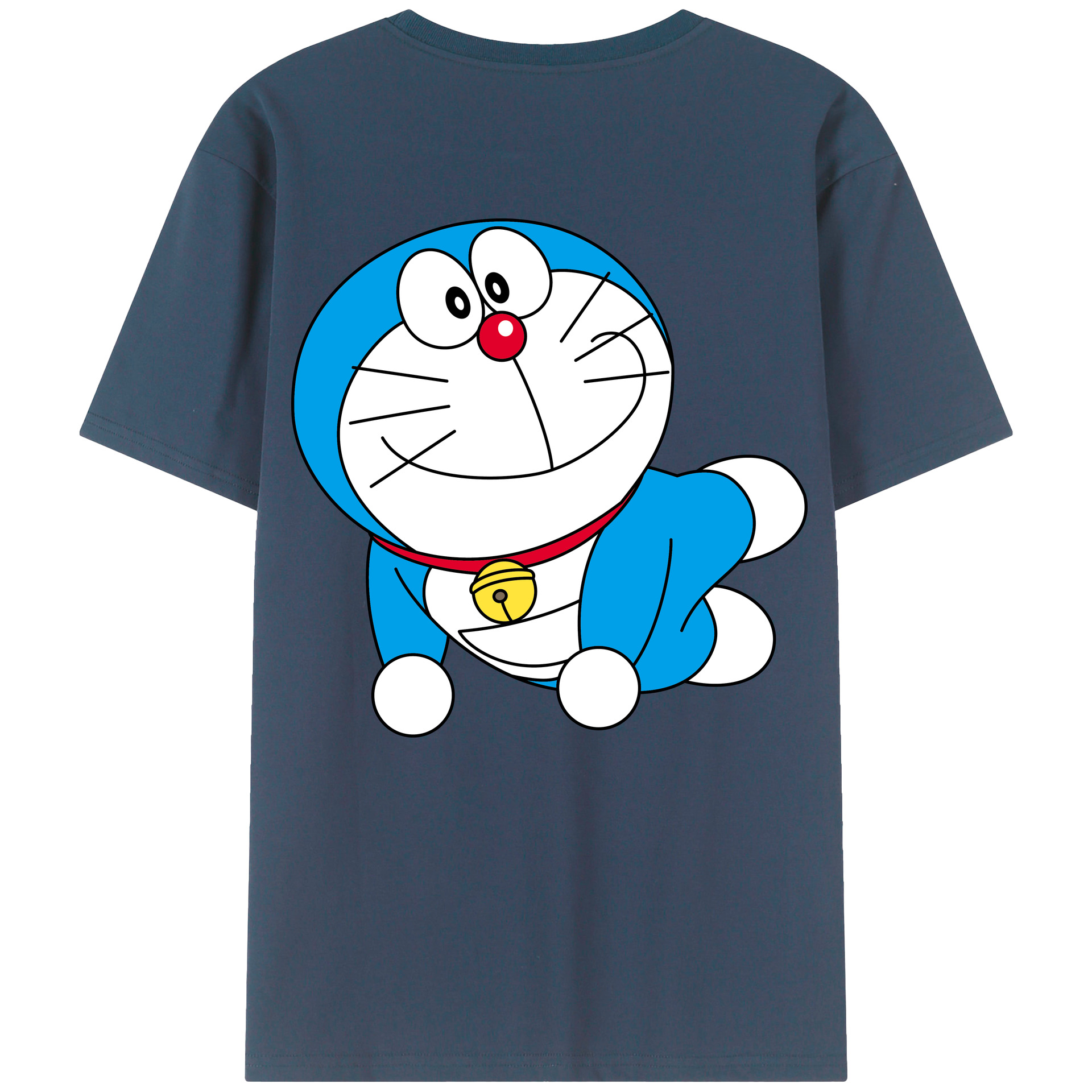 （画像用） ドラえもん Doraemon 綿100％ メンズ半袖Tシャツ（バックプリント） 通気性