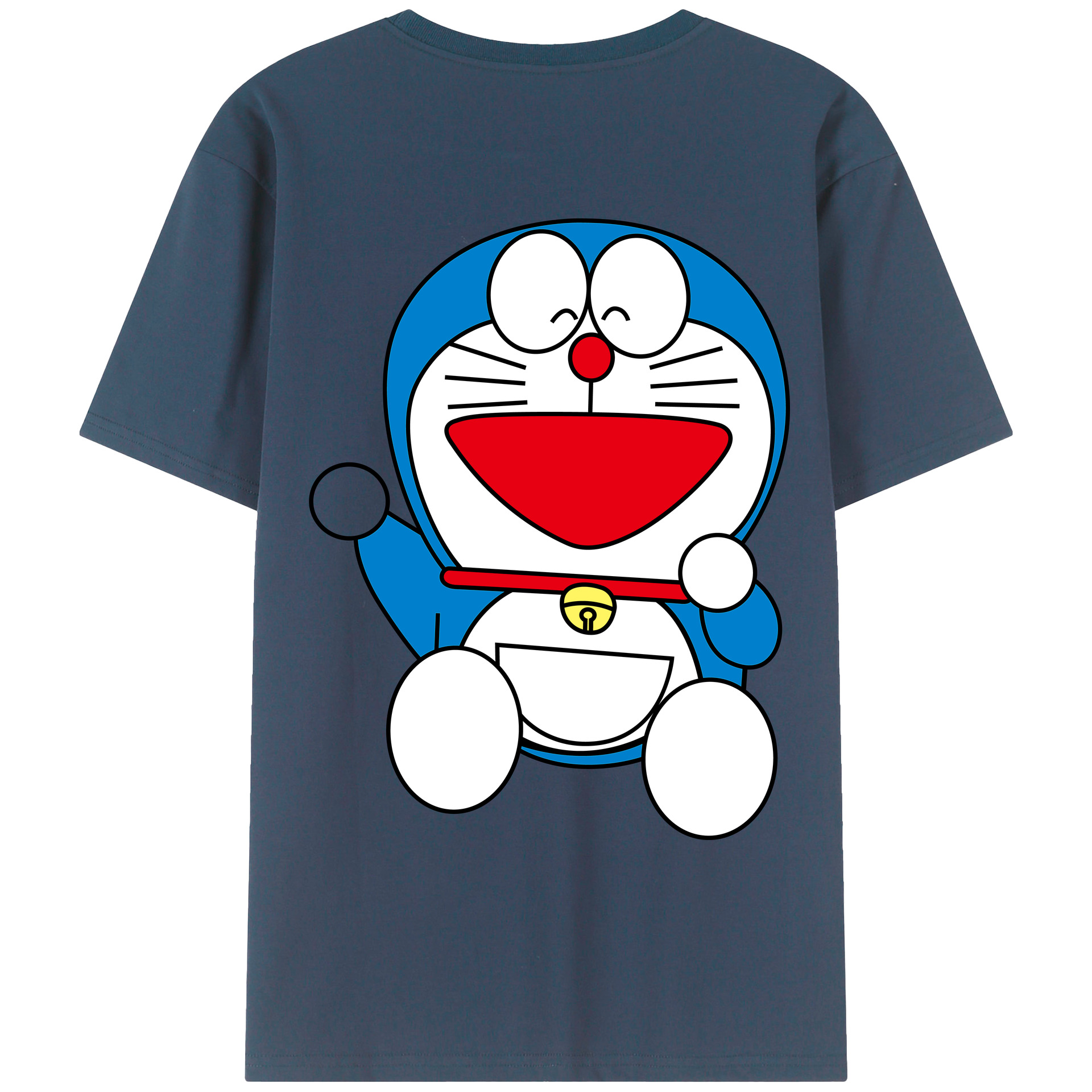 （画像用） ドラえもん Doraemon 綿100％ メンズ半袖Tシャツ（バックプリント） 通気性