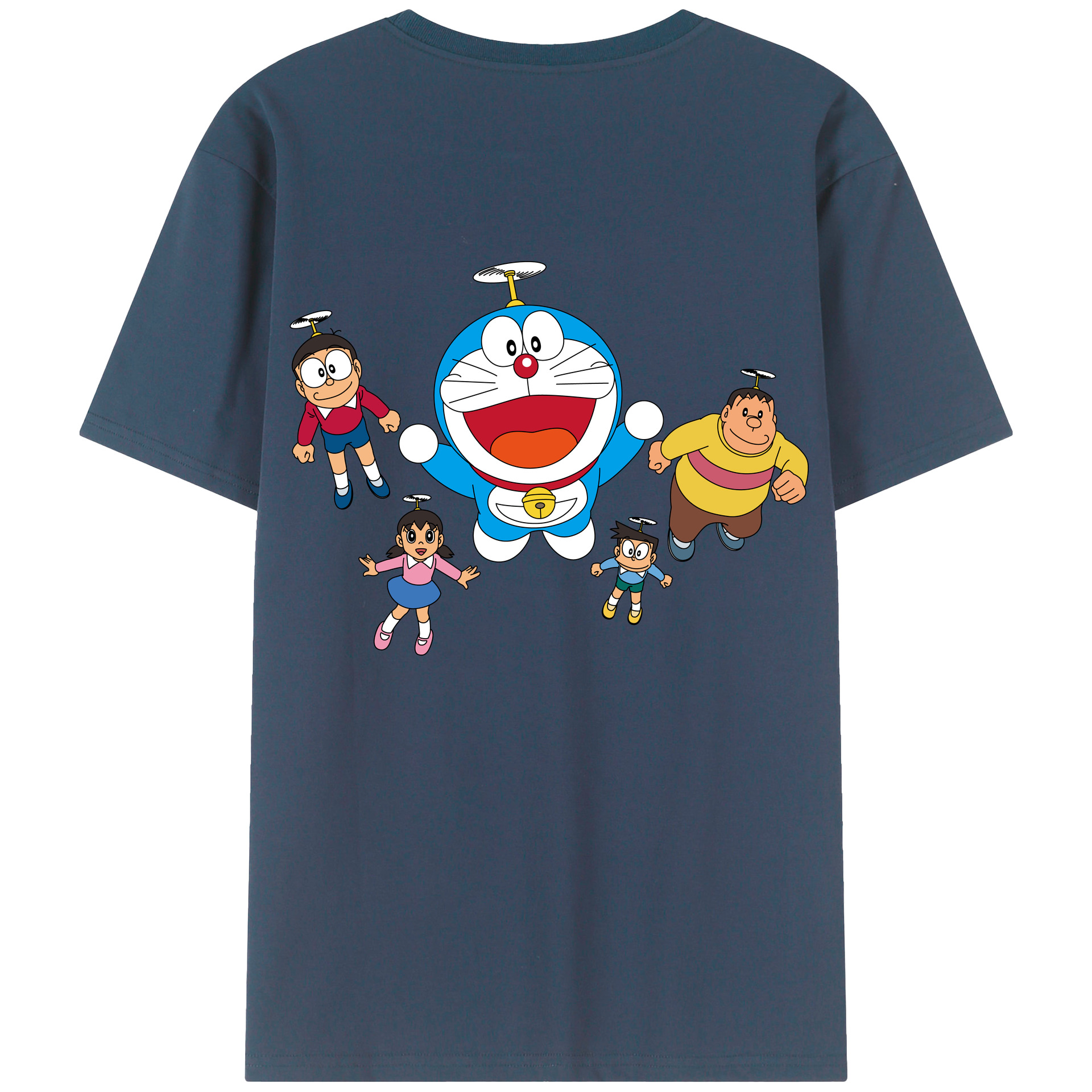 （画像用） ドラえもん 骨川 スネ夫 Doraemon Honekawa Suneo 綿100％ メンズ半袖Tシャツ（バックプリント） 通気性