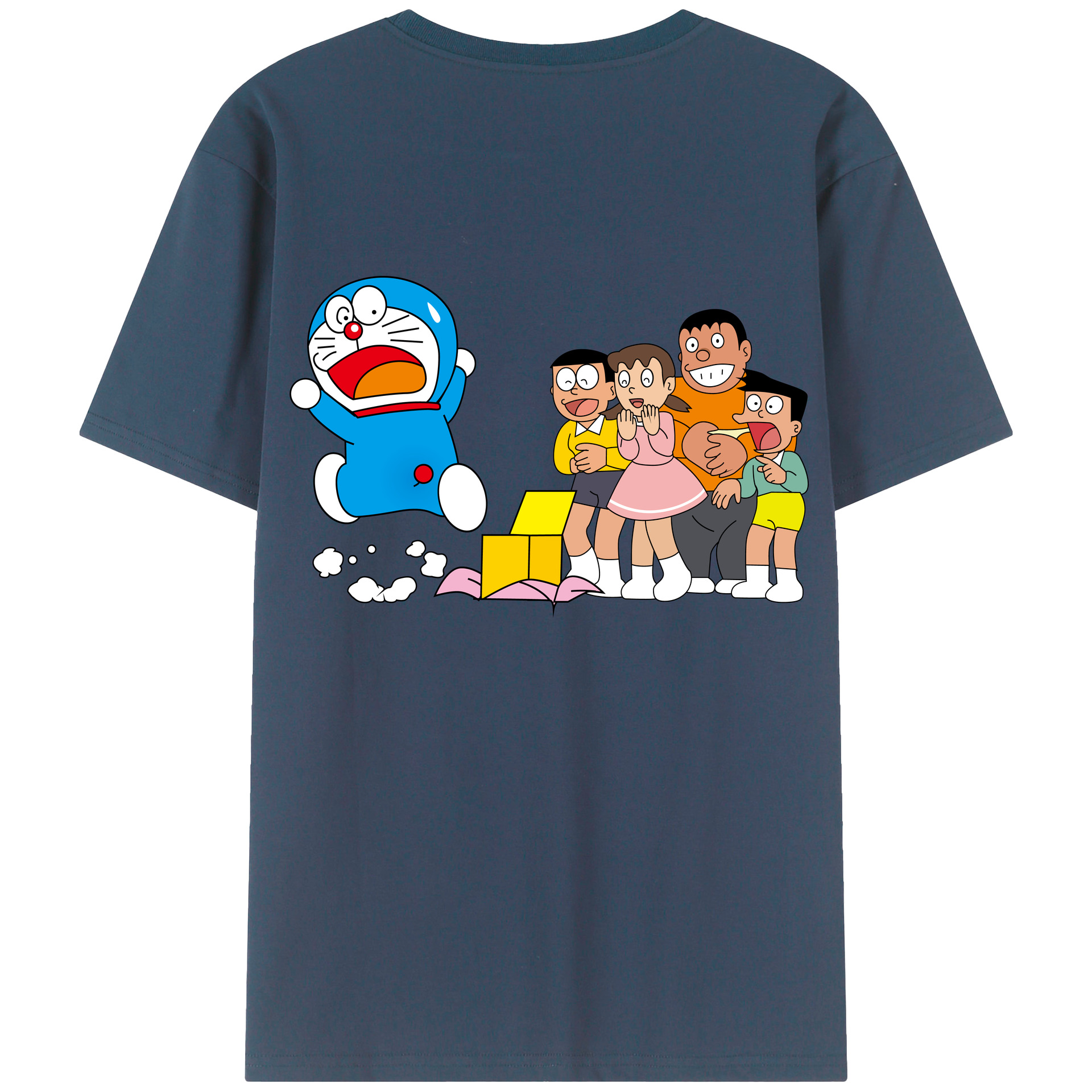 （画像用） ドラえもん 骨川 スネ夫 Doraemon Honekawa Suneo 綿100％ メンズ半袖Tシャツ（バックプリント） 通気性