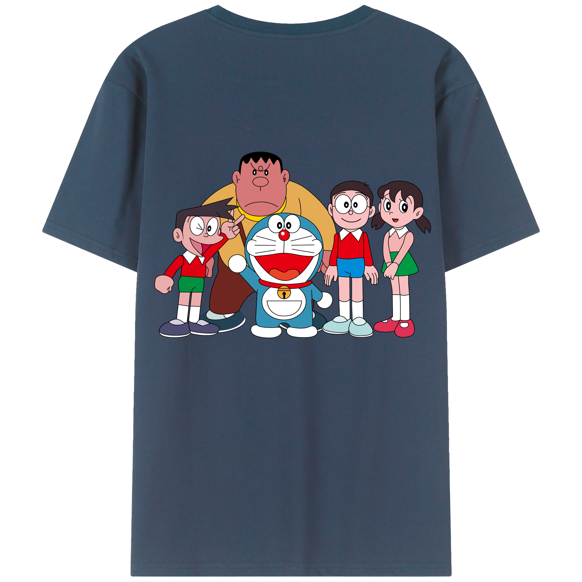 （画像用） ドラえもん 骨川 スネ夫 Doraemon Honekawa Suneo 綿100％ メンズ半袖Tシャツ（バックプリント） 通気性
