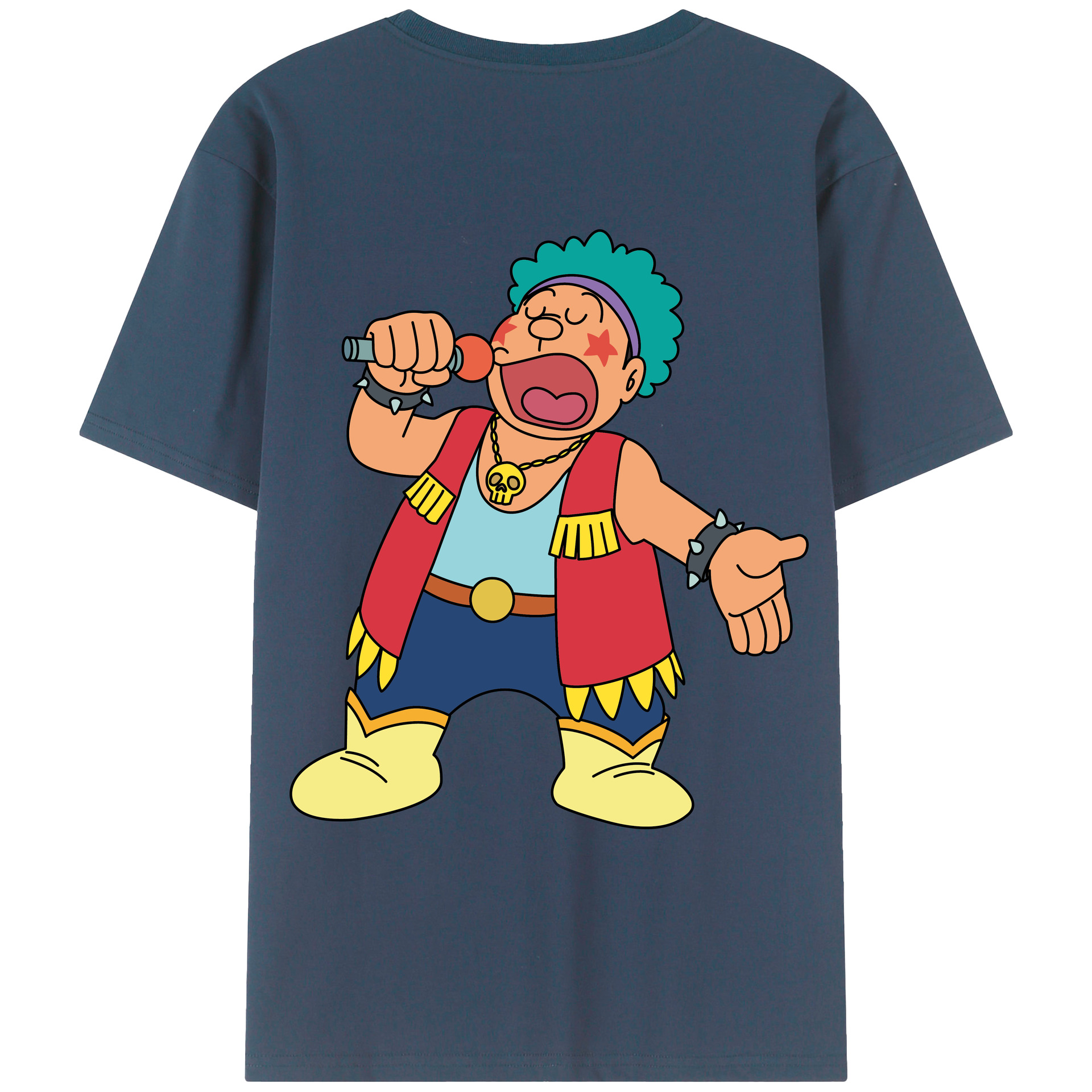 （画像用） ドラえもん 剛田武 Doraemon Gouta Takeshi 綿100％ メンズ半袖Tシャツ（バックプリント） 通気性