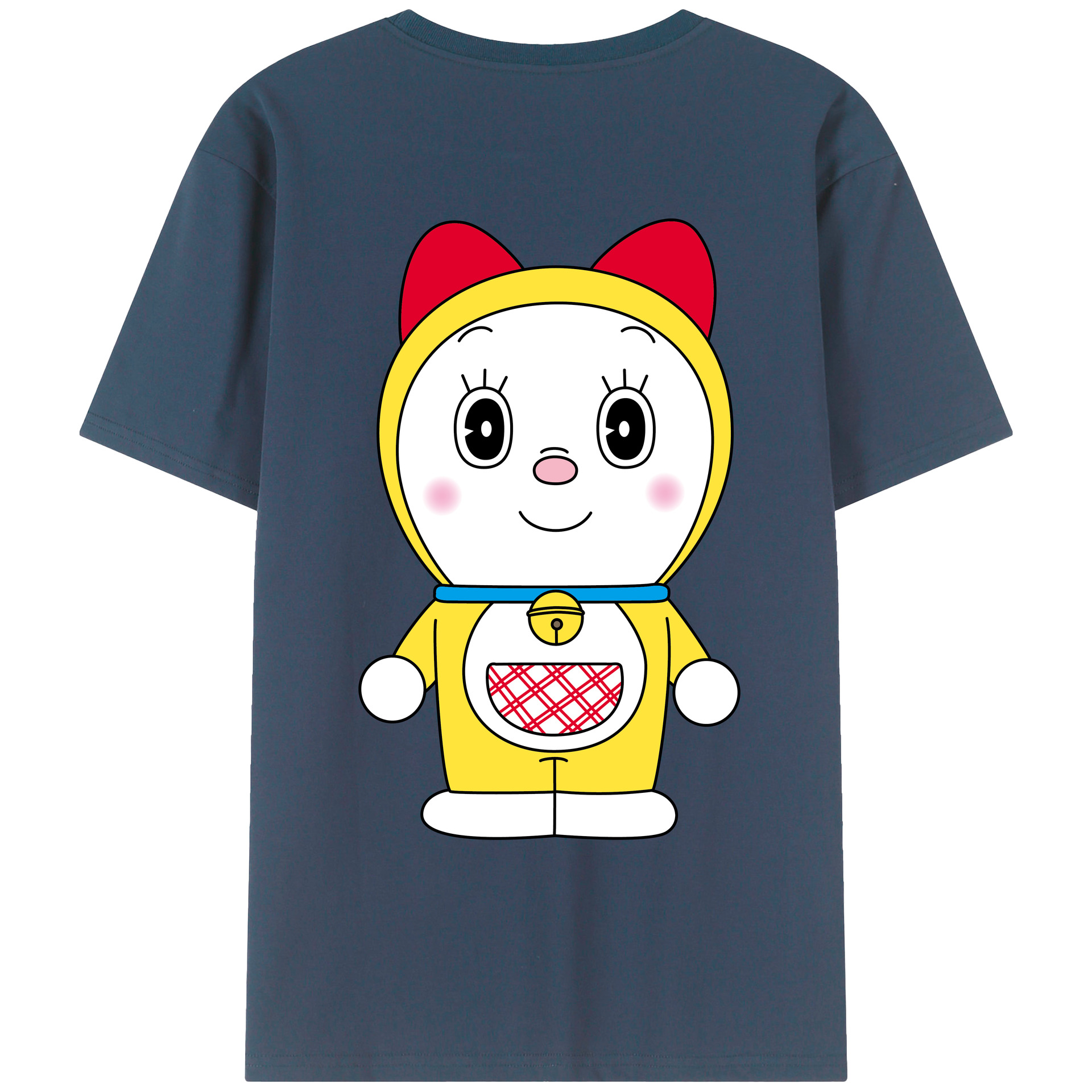 （画像用） ドラえもん ドラミ Doraemon Dorami 綿100％ メンズ半袖Tシャツ（バックプリント） 通気性